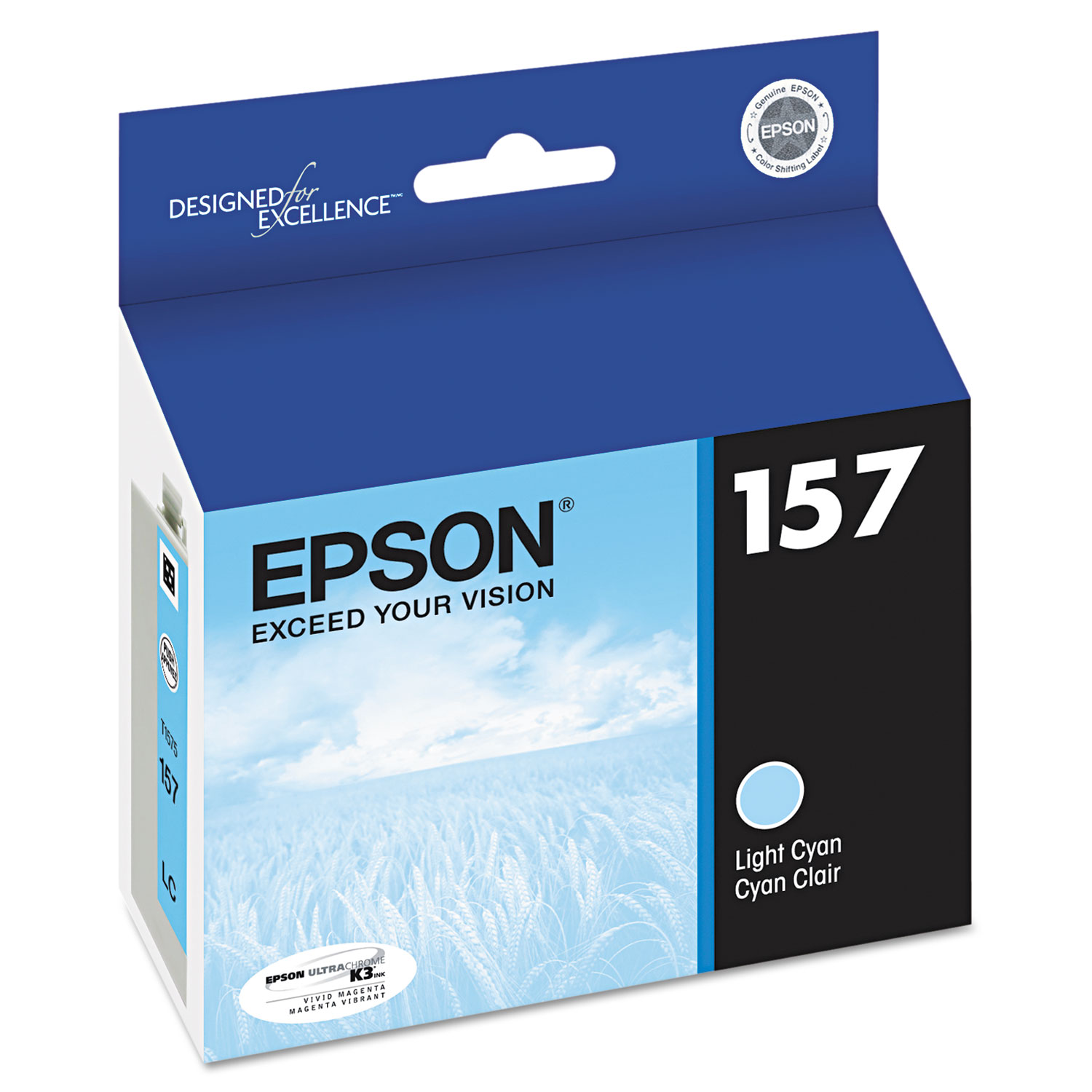  Epson T157520 T157520 (157) UltraChrome K3 Ink, Light Cyan (EPST157520) 
