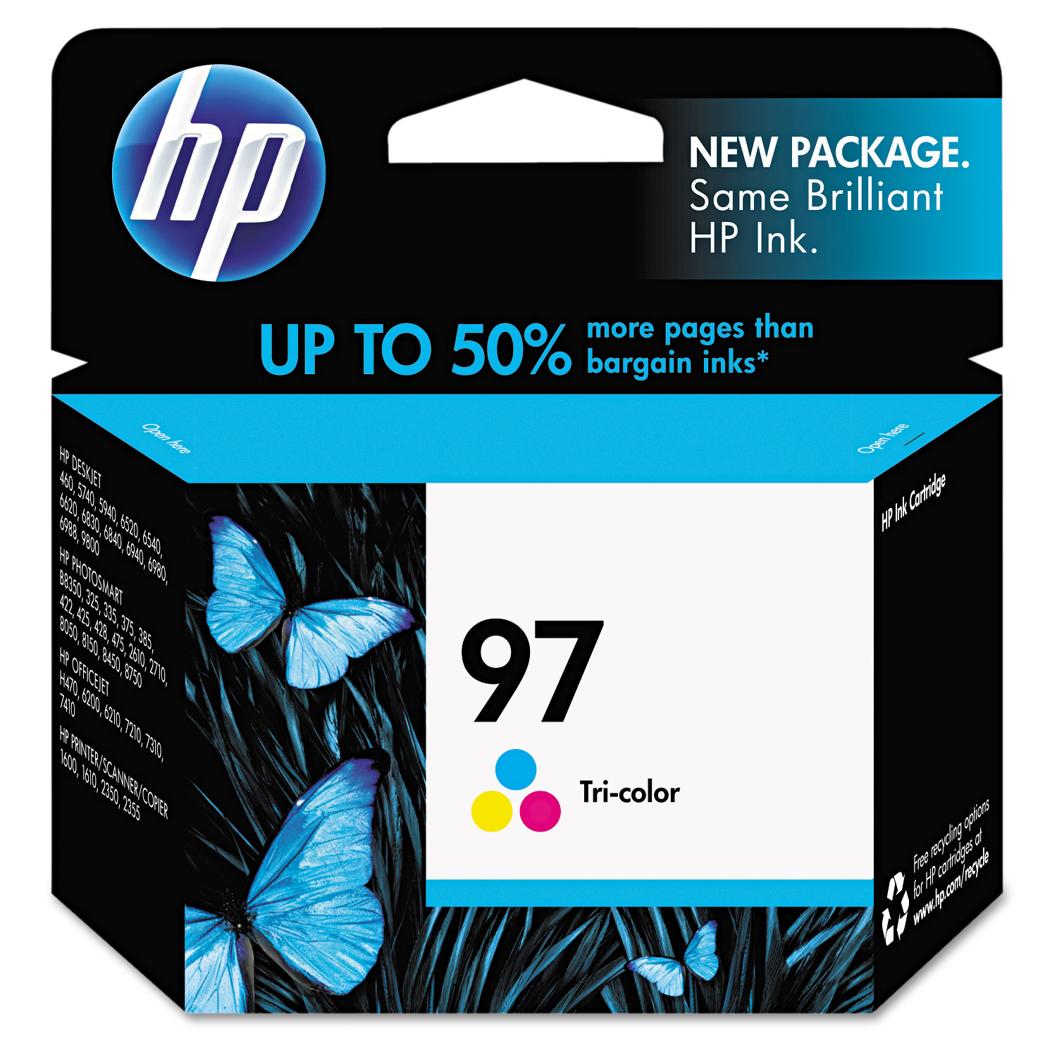 HP 97, (C9363WN) Tri-Color Original Ink Cartridge