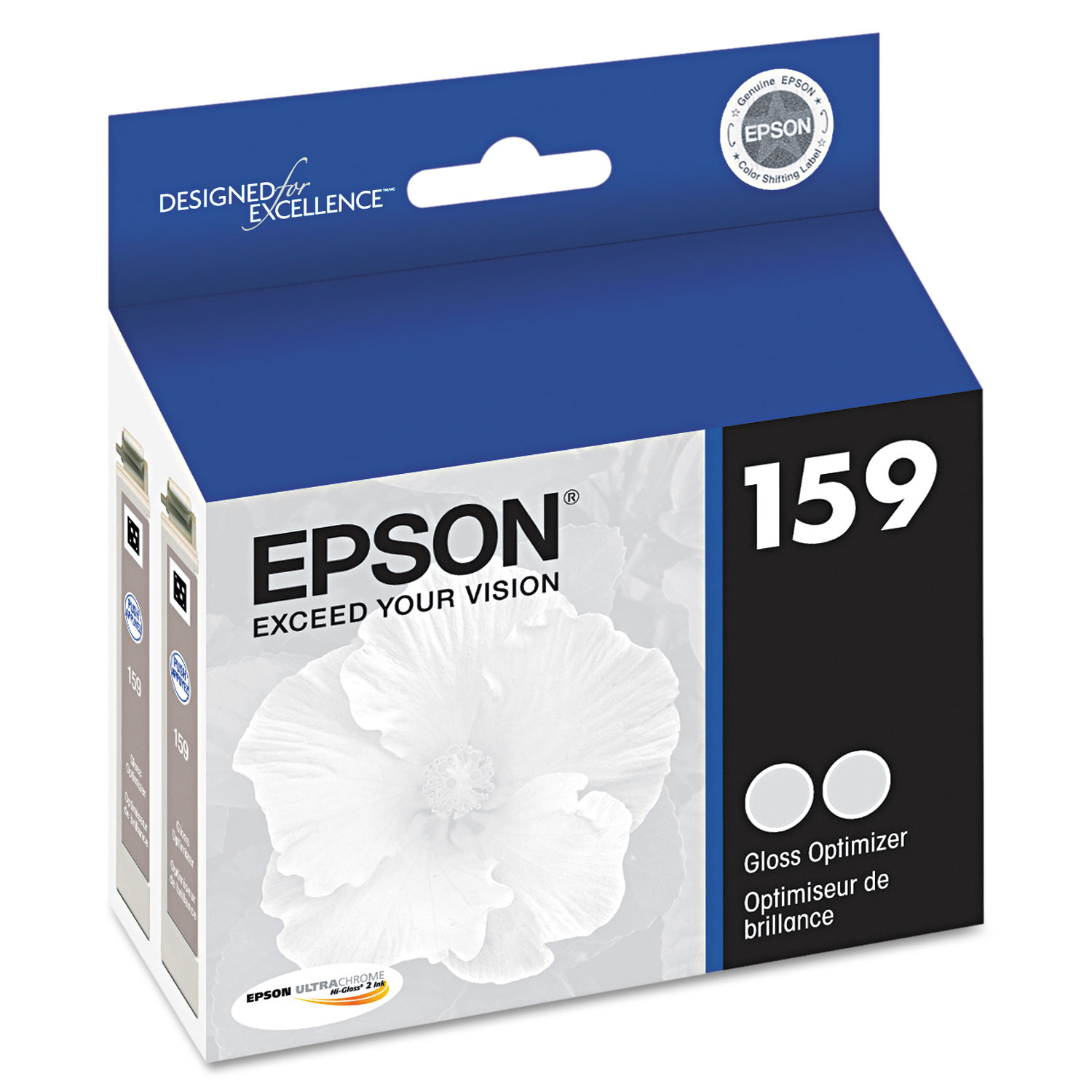 Epson T159020 T159020 (159) UltraChrome Hi-Gloss 2 Gloss Optimizer Ink, Clear, 2/PK (EPST159020) 