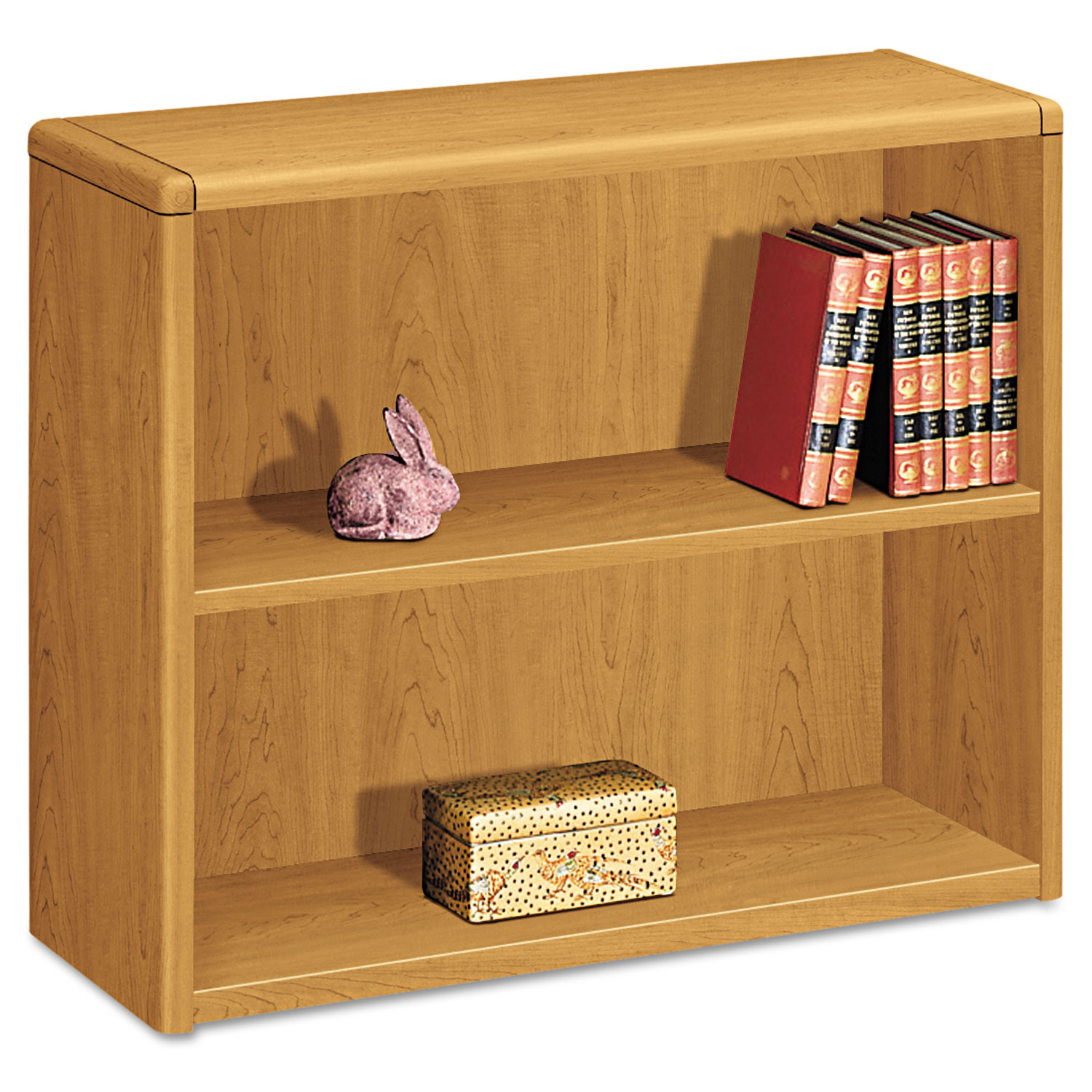  HON H10752.CC 10700 Series Wood Bookcase, Two Shelf, 36w x 13 1/8d x 29 5/8h, Harvest (HON10752CC) 