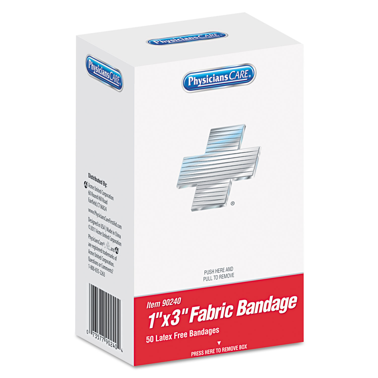 XPRESS First Aid Kit Refill, Bandages, 1 x 3 Fabric, 50/Box