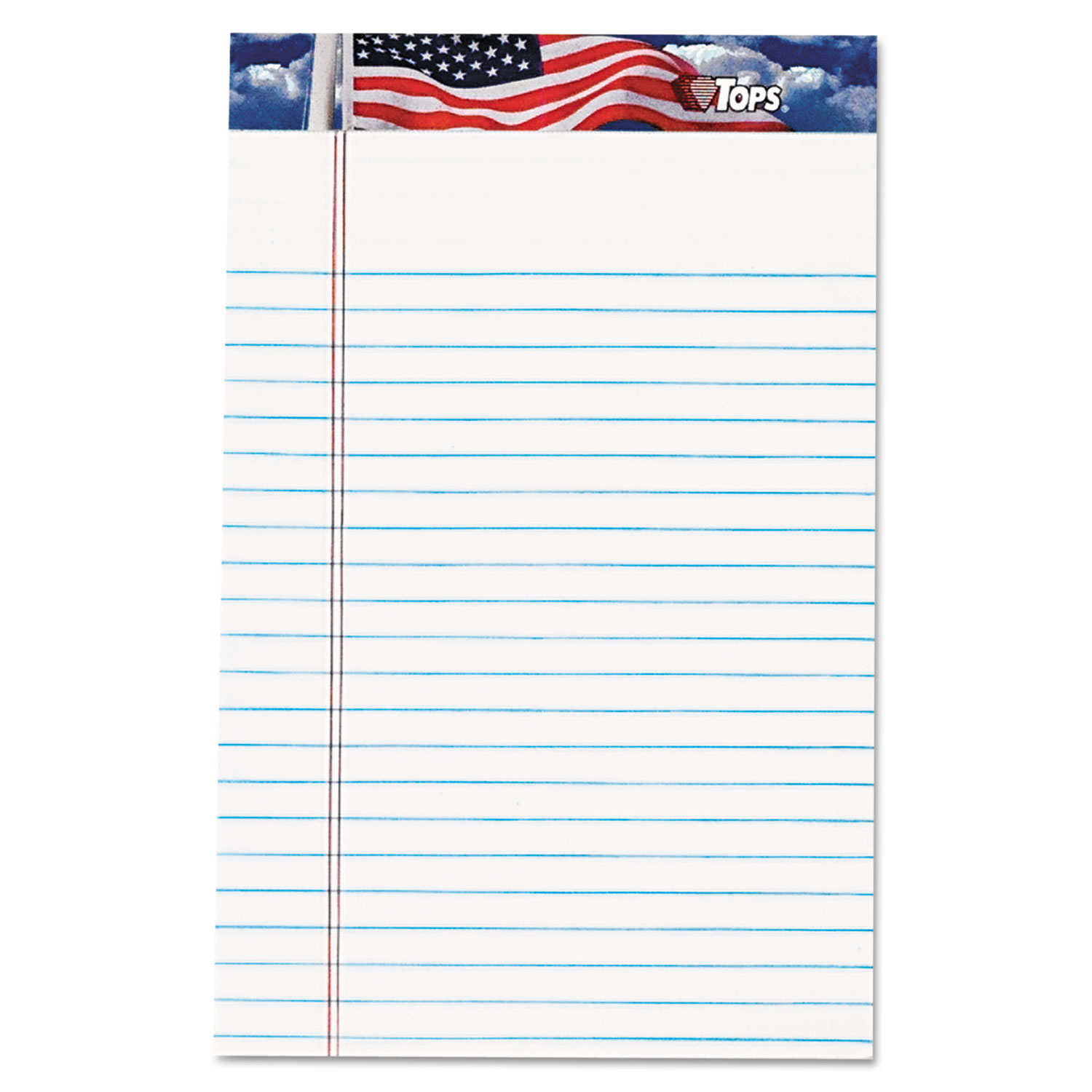  TOPS 75101 American Pride Writing Pad, Narrow Rule, 5 x 8, White, 50 Sheets, 12/Pack (TOP75101) 
