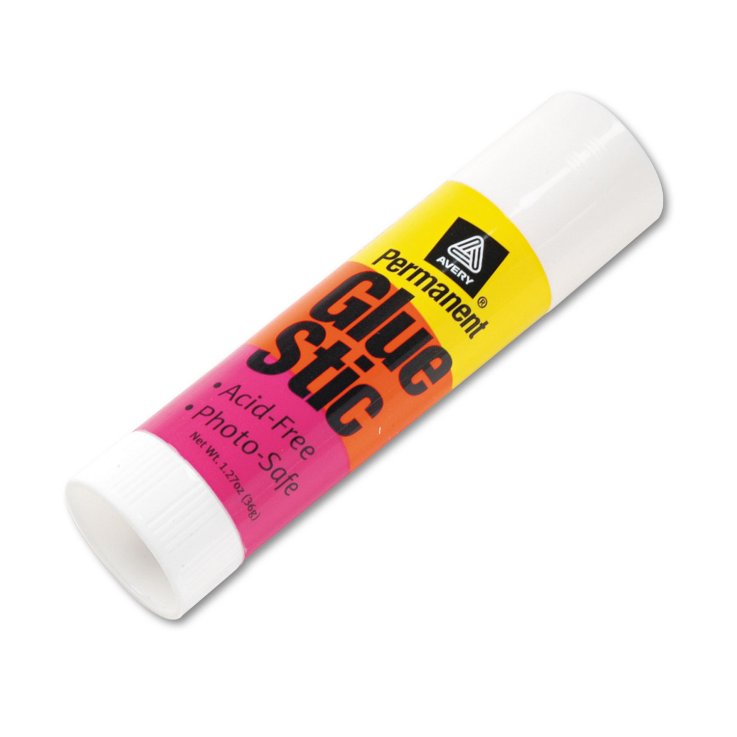 Permanent Glue Stics, White Application, 1.27 oz, Stick