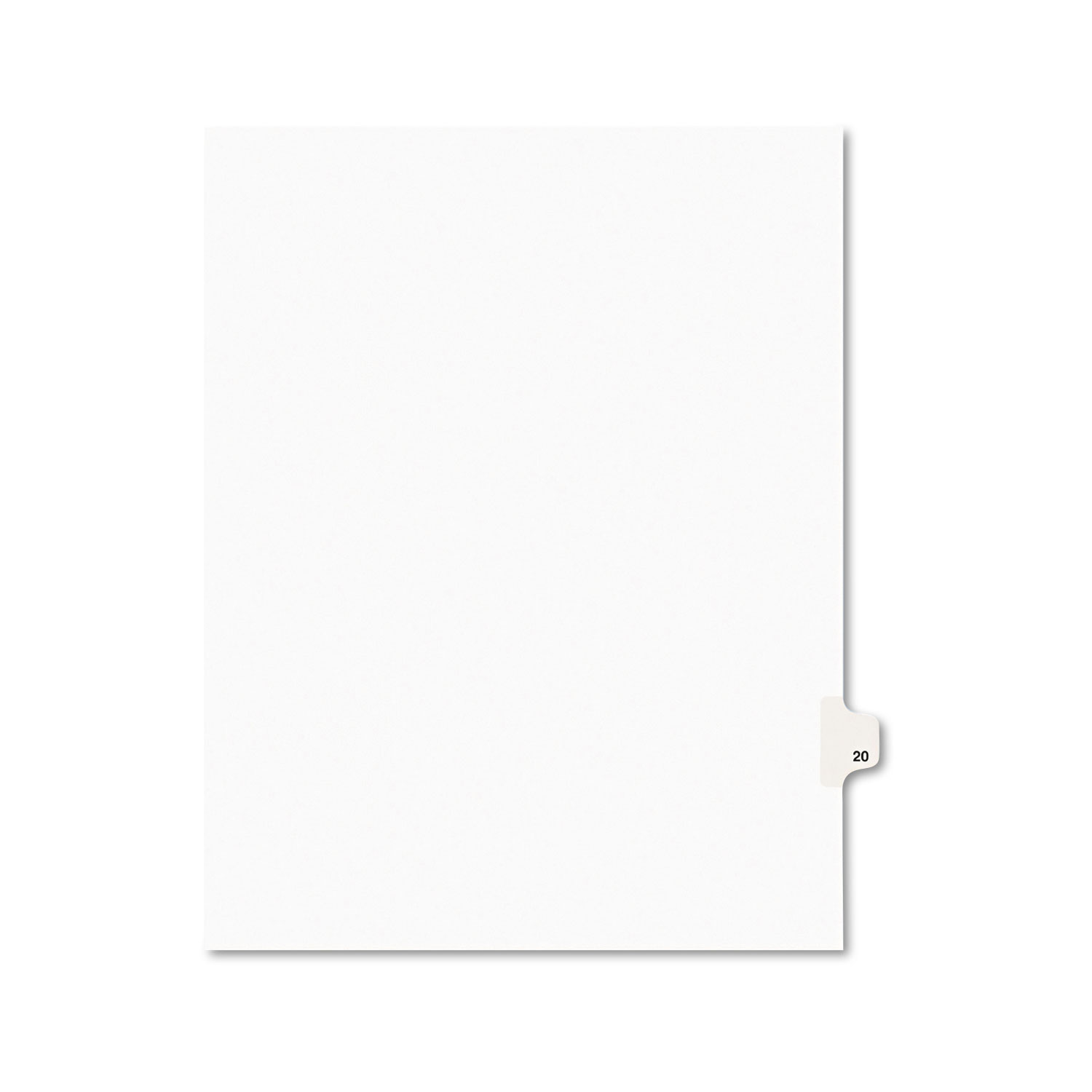  Avery 01020 Preprinted Legal Exhibit Side Tab Index Dividers, Avery Style, 10-Tab, 20, 11 x 8.5, White, 25/Pack (AVE01020) 