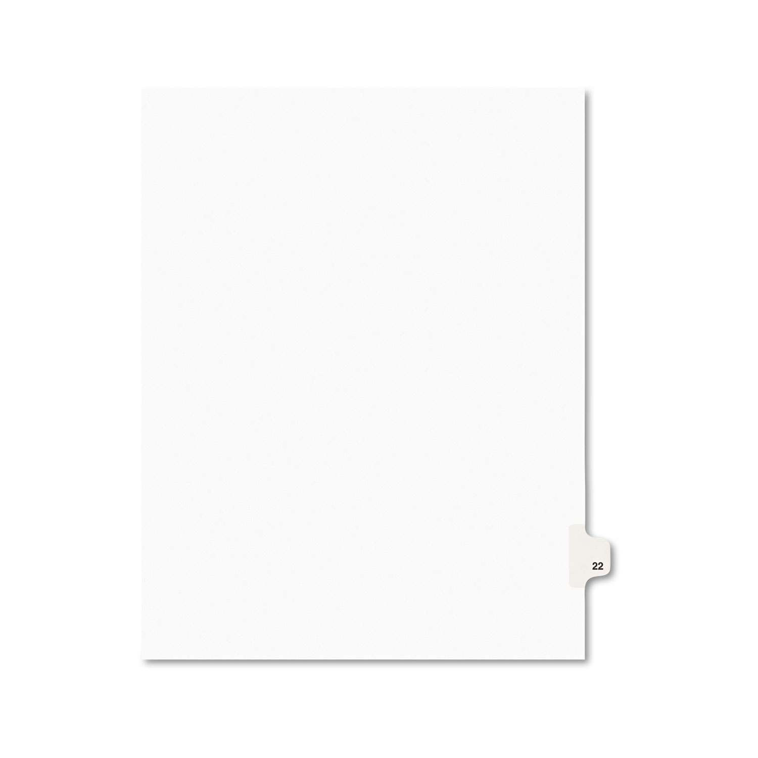  Avery 01022 Preprinted Legal Exhibit Side Tab Index Dividers, Avery Style, 10-Tab, 22, 11 x 8.5, White, 25/Pack (AVE01022) 