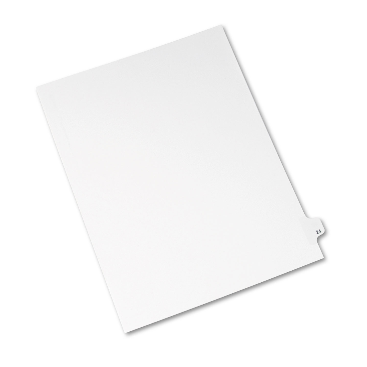 Avery-Style Legal Exhibit Side Tab Divider, Title: 24, Letter, White, 25/Pack