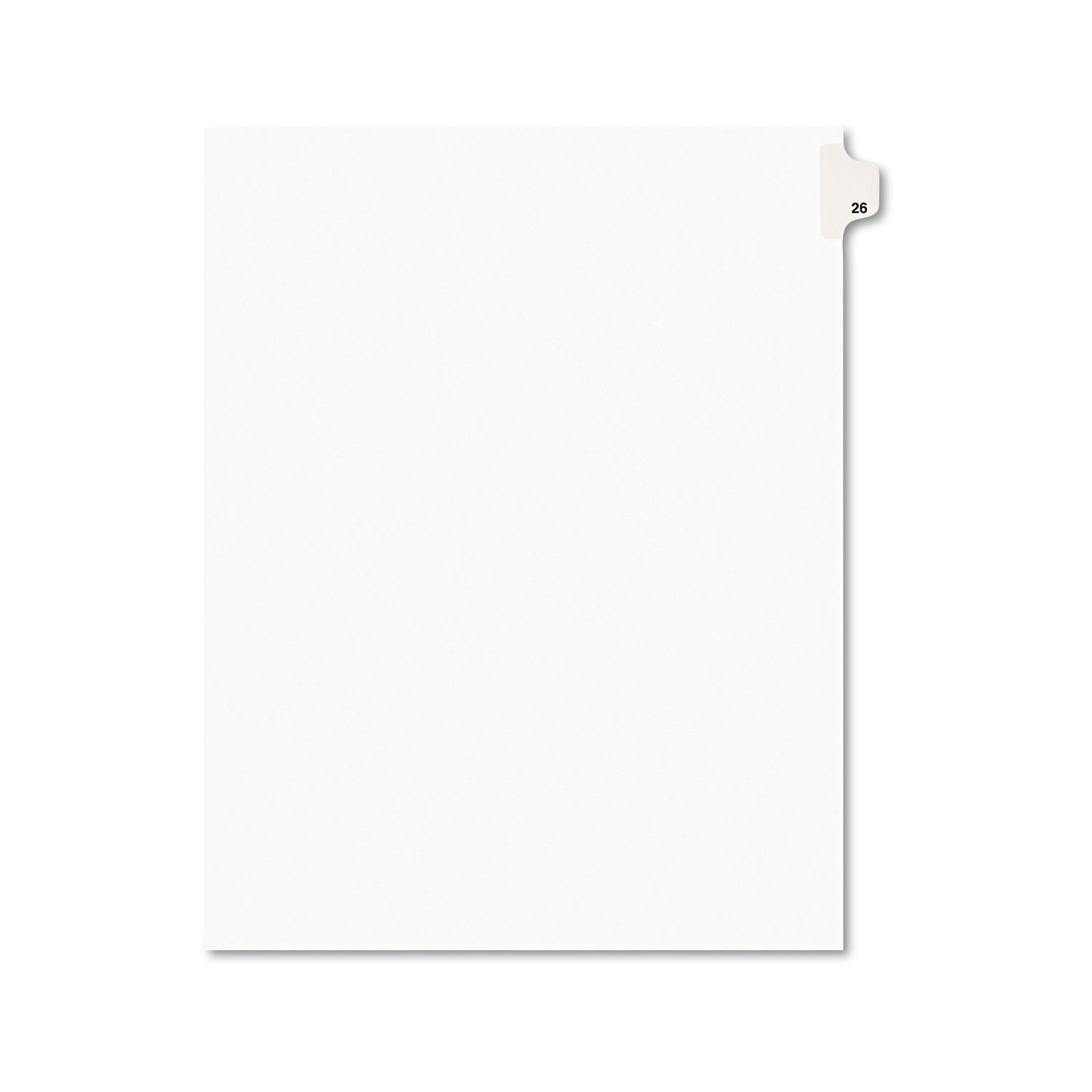  Avery 01026 Preprinted Legal Exhibit Side Tab Index Dividers, Avery Style, 10-Tab, 26, 11 x 8.5, White, 25/Pack (AVE01026) 
