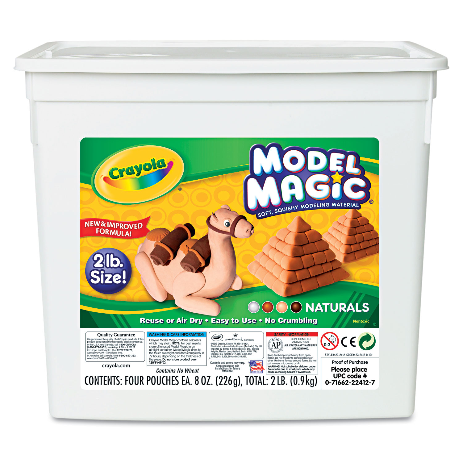  Crayola 232412 Model Magic Modeling Compound, Assorted Natural Colors, 2 lbs. (CYO232412) 