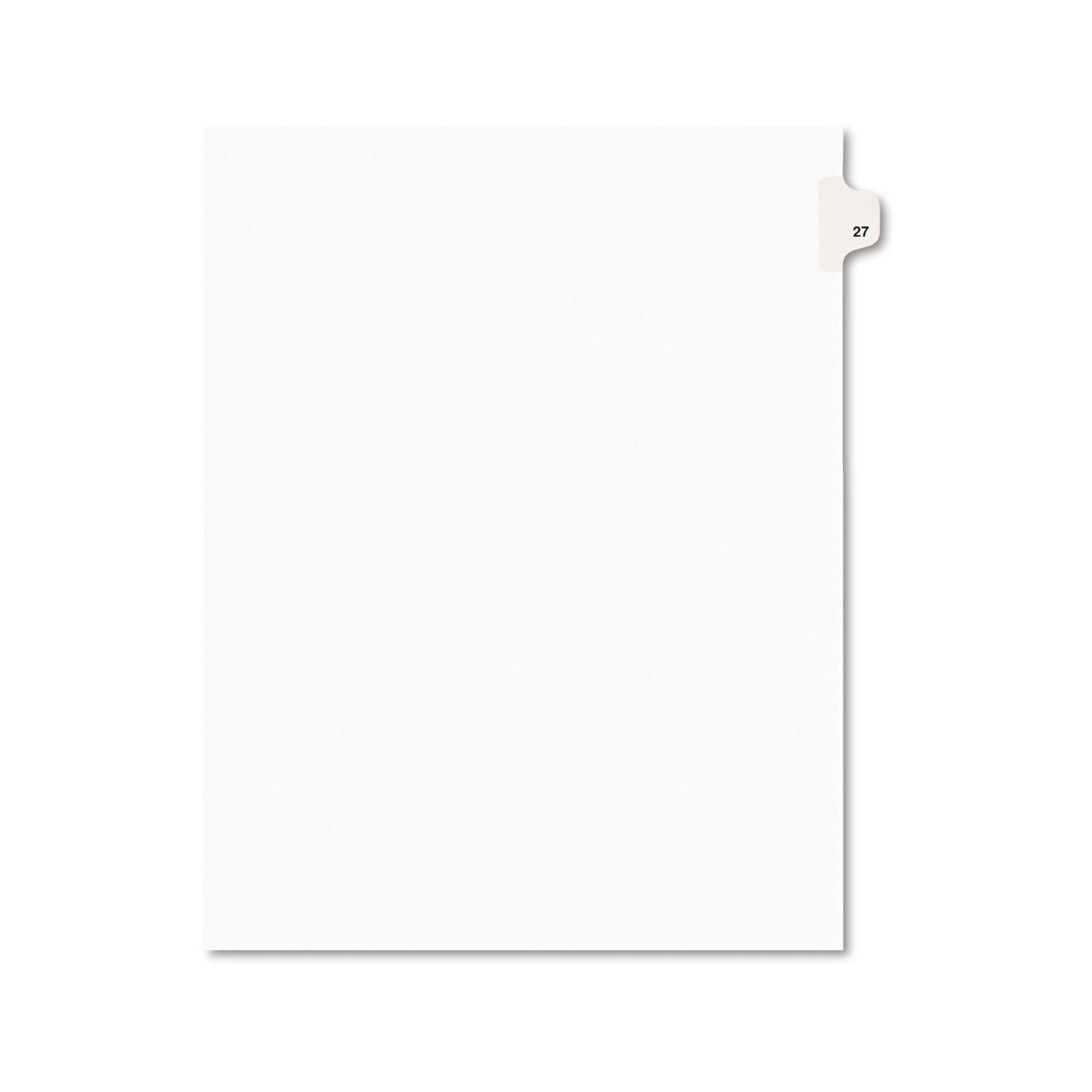  Avery 01027 Preprinted Legal Exhibit Side Tab Index Dividers, Avery Style, 10-Tab, 27, 11 x 8.5, White, 25/Pack (AVE01027) 