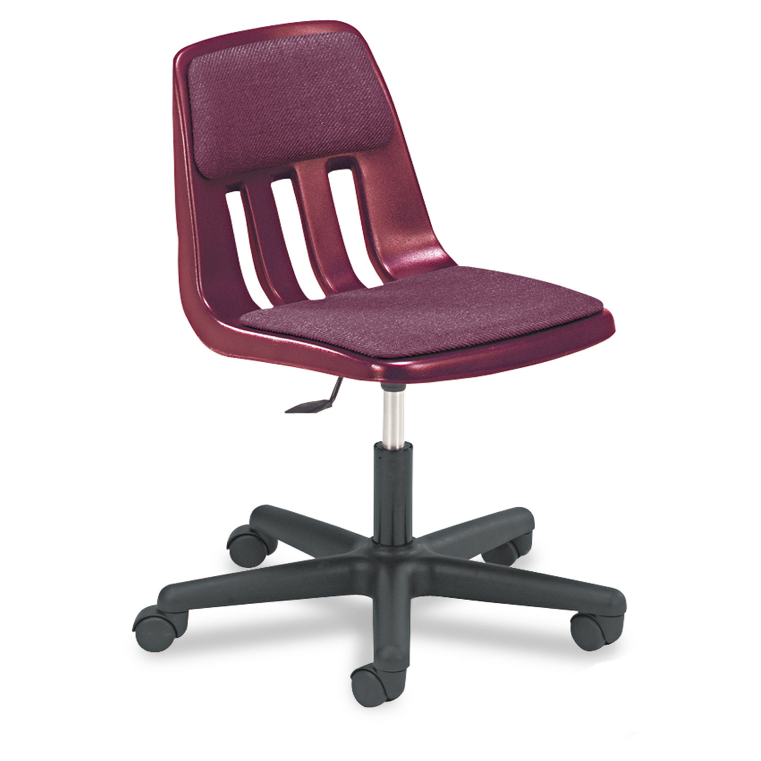 Height-Adjustable Padded Teachers Chair, 25 x 25 x 28-1/433-3/8, Wine