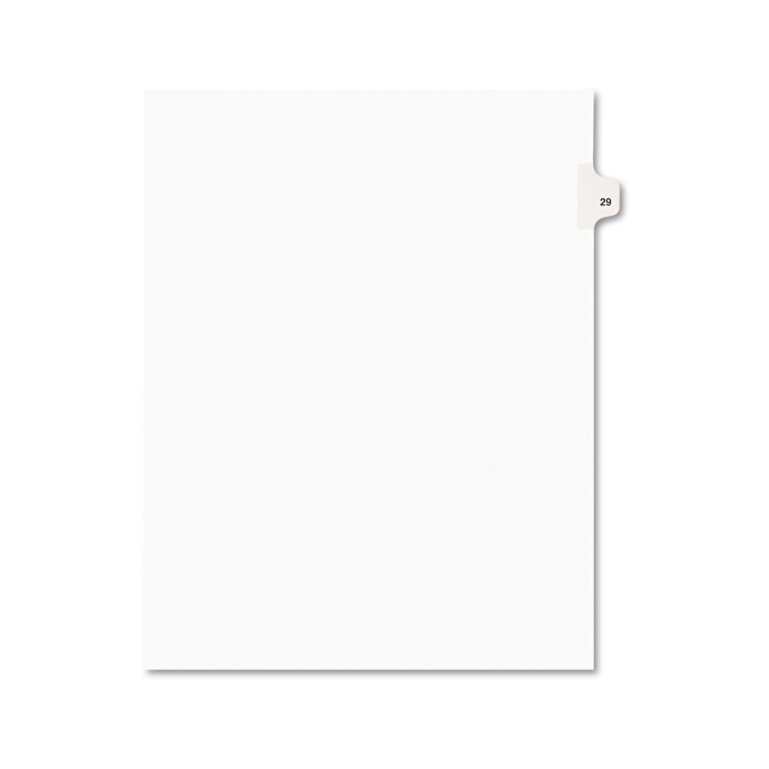  Avery 01029 Preprinted Legal Exhibit Side Tab Index Dividers, Avery Style, 10-Tab, 29, 11 x 8.5, White, 25/Pack (AVE01029) 