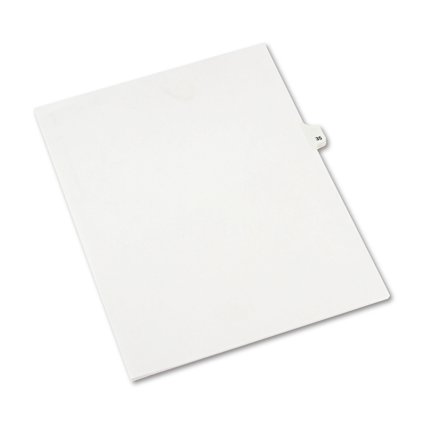 Avery-Style Legal Exhibit Side Tab Divider, Title: 35, Letter, White, 25/Pack