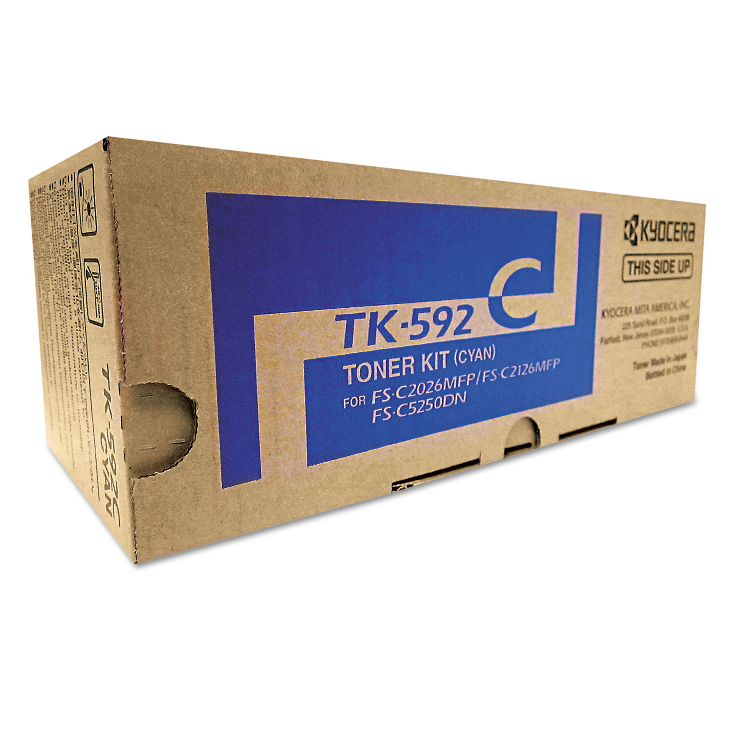  Kyocera TK592C TK592C Toner, 5000 Page-Yield, Cyan (KYOTK592C) 