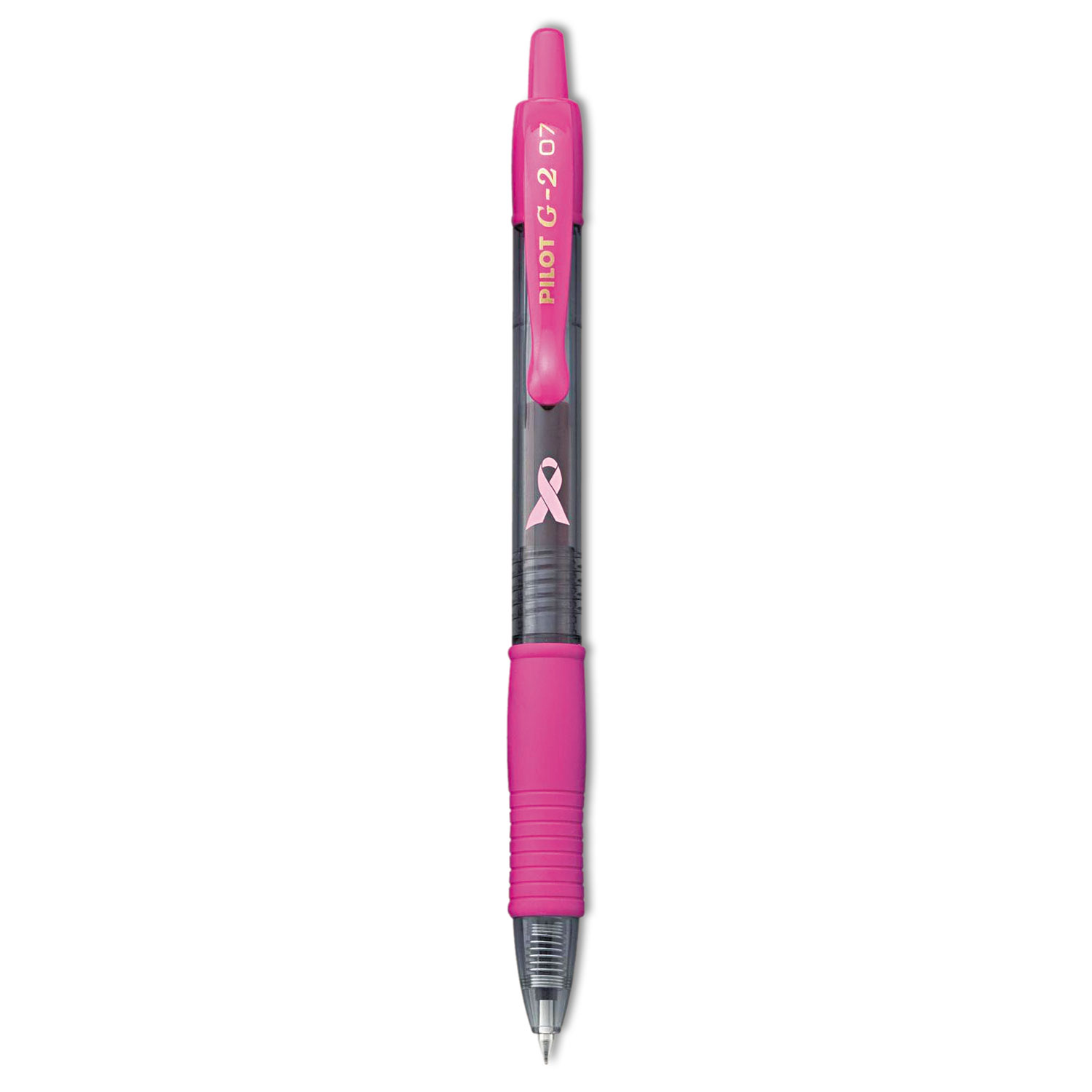  Pilot 31332 G2 Premium Breast Cancer Awareness Retractable Gel Pen, 0.7mm, Black Ink, Dozen (PIL31332) 