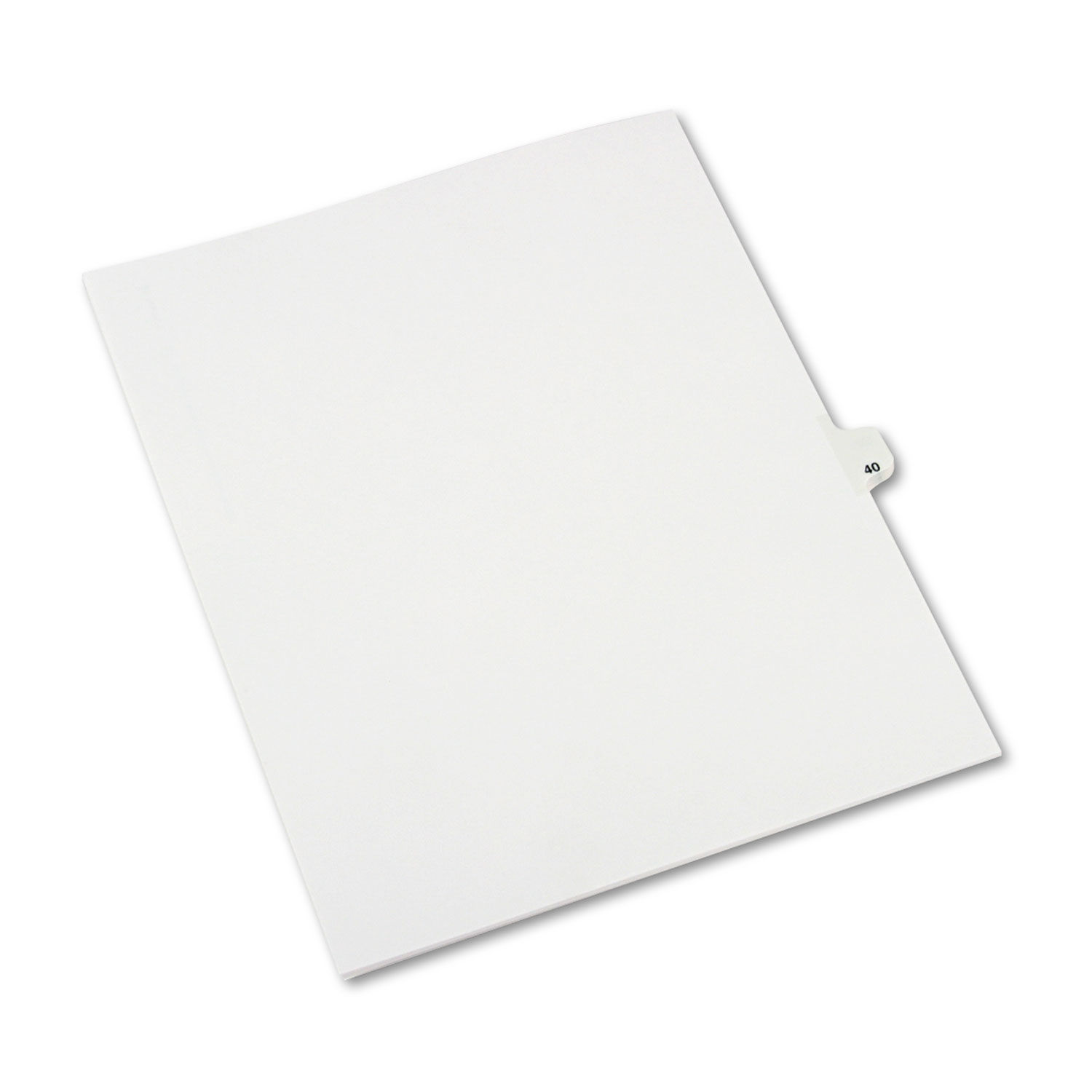  Avery 01040 Preprinted Legal Exhibit Side Tab Index Dividers, Avery Style, 10-Tab, 40, 11 x 8.5, White, 25/Pack (AVE01040) 