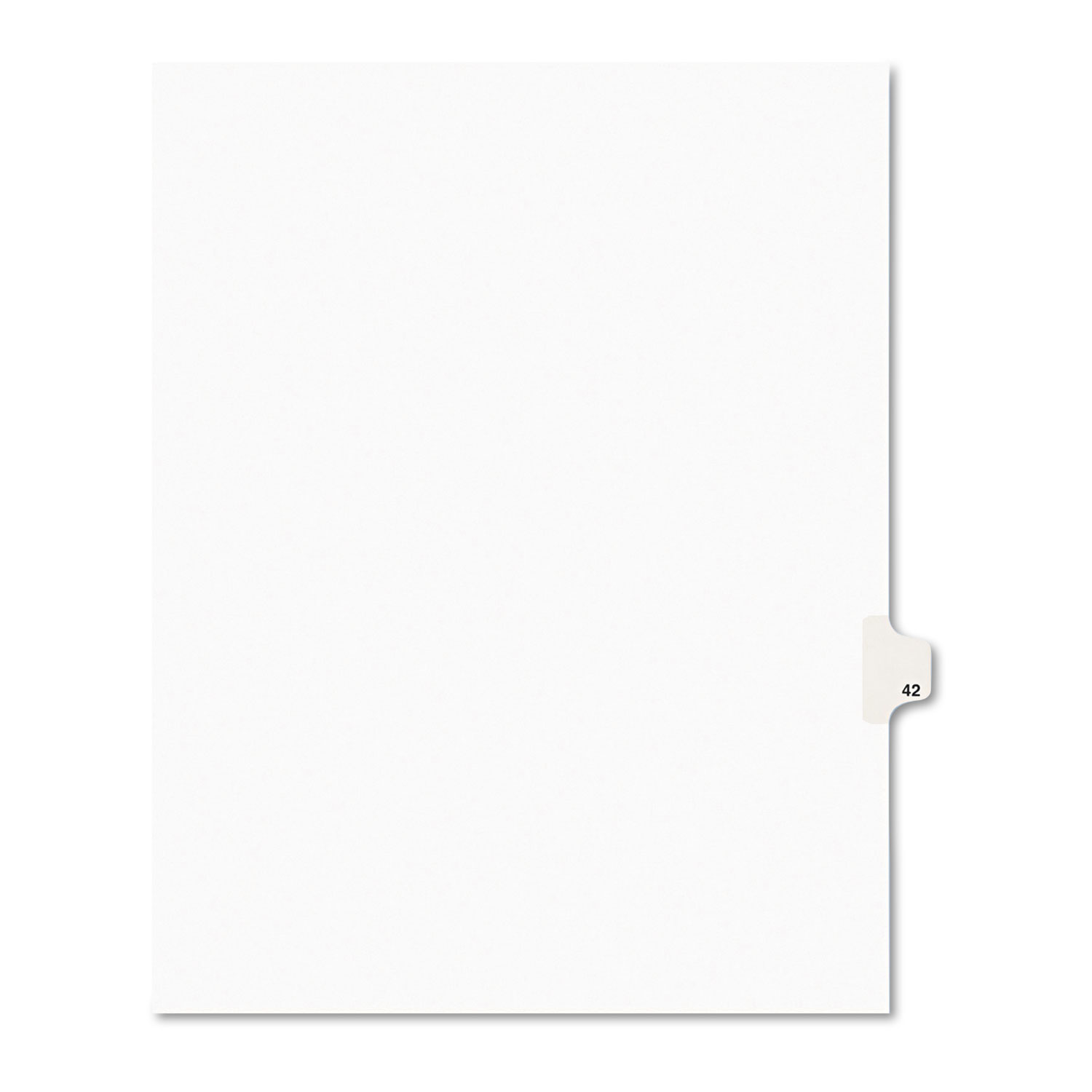  Avery 01042 Preprinted Legal Exhibit Side Tab Index Dividers, Avery Style, 10-Tab, 42, 11 x 8.5, White, 25/Pack (AVE01042) 