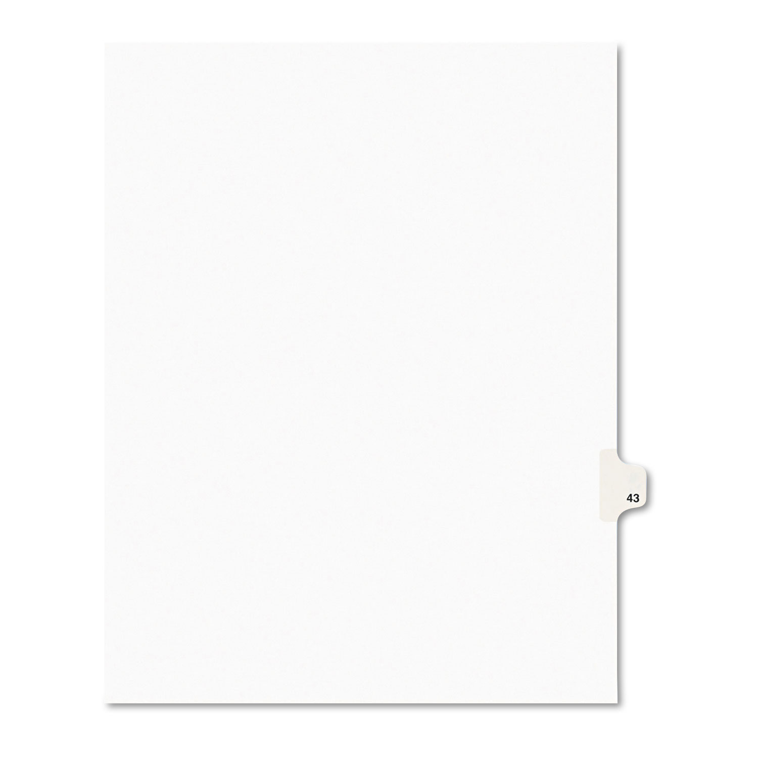  Avery 01043 Preprinted Legal Exhibit Side Tab Index Dividers, Avery Style, 10-Tab, 43, 11 x 8.5, White, 25/Pack (AVE01043) 