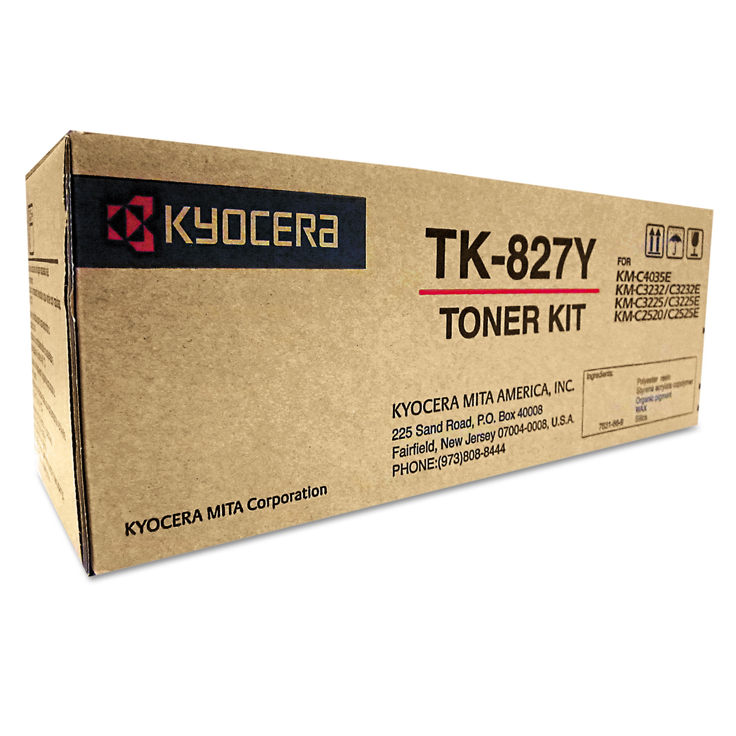 TK827Y Toner, 7,000 Page-Yield, Yellow