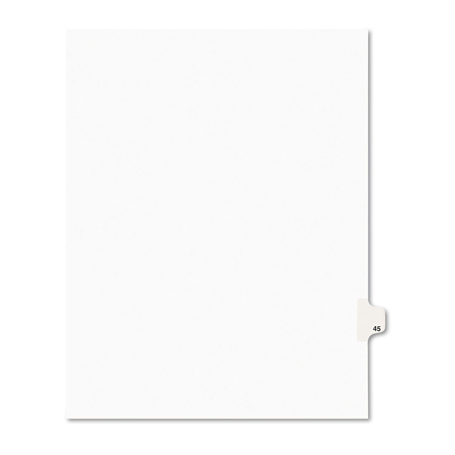  Avery 01045 Preprinted Legal Exhibit Side Tab Index Dividers, Avery Style, 10-Tab, 45, 11 x 8.5, White, 25/Pack (AVE01045) 