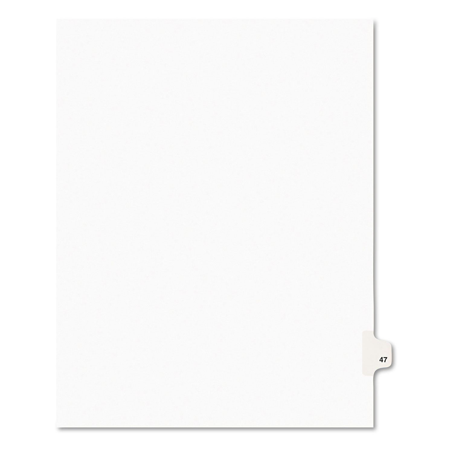  Avery 01047 Preprinted Legal Exhibit Side Tab Index Dividers, Avery Style, 10-Tab, 47, 11 x 8.5, White, 25/Pack (AVE01047) 