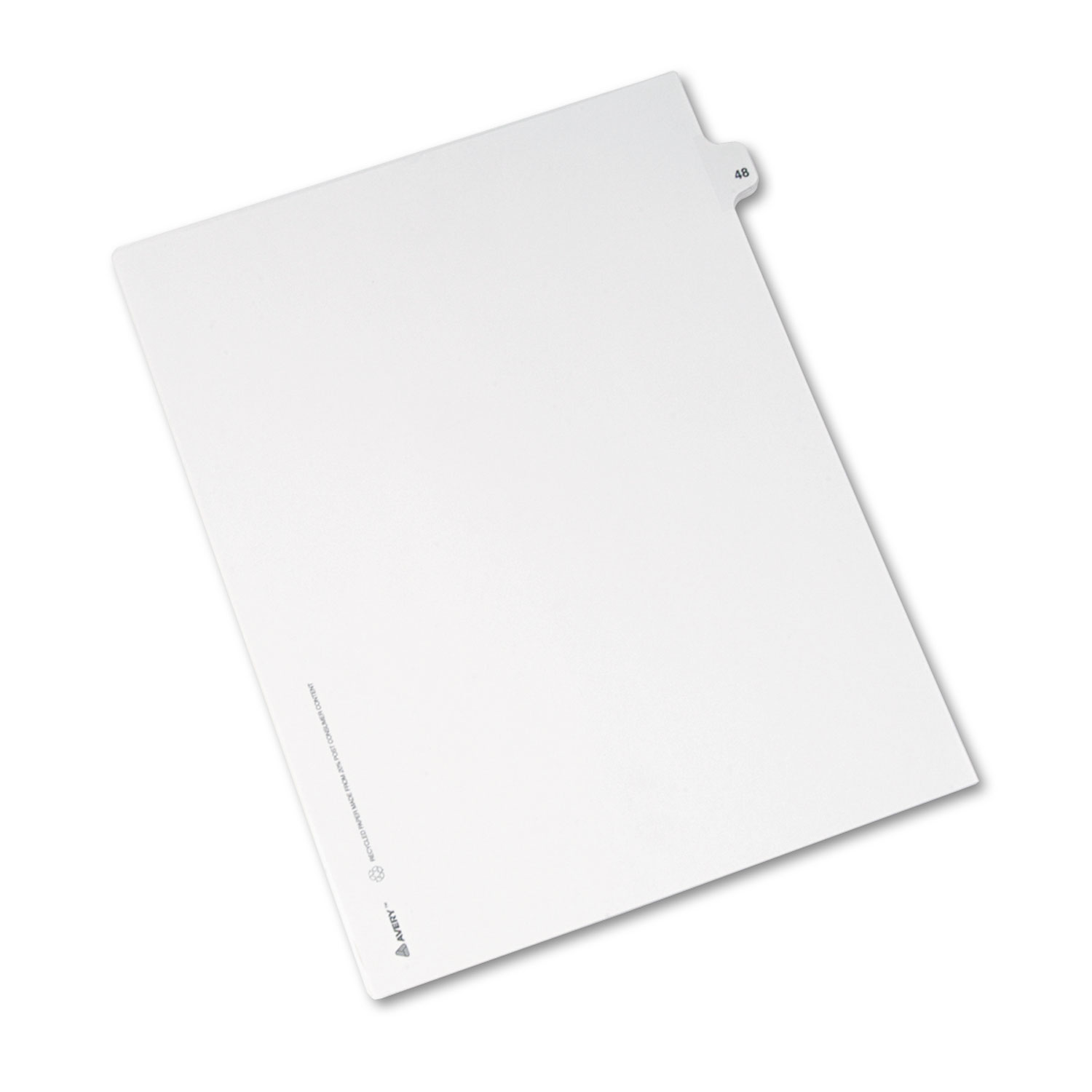Avery-Style Legal Exhibit Side Tab Divider, Title: 48, Letter, White, 25/Pack