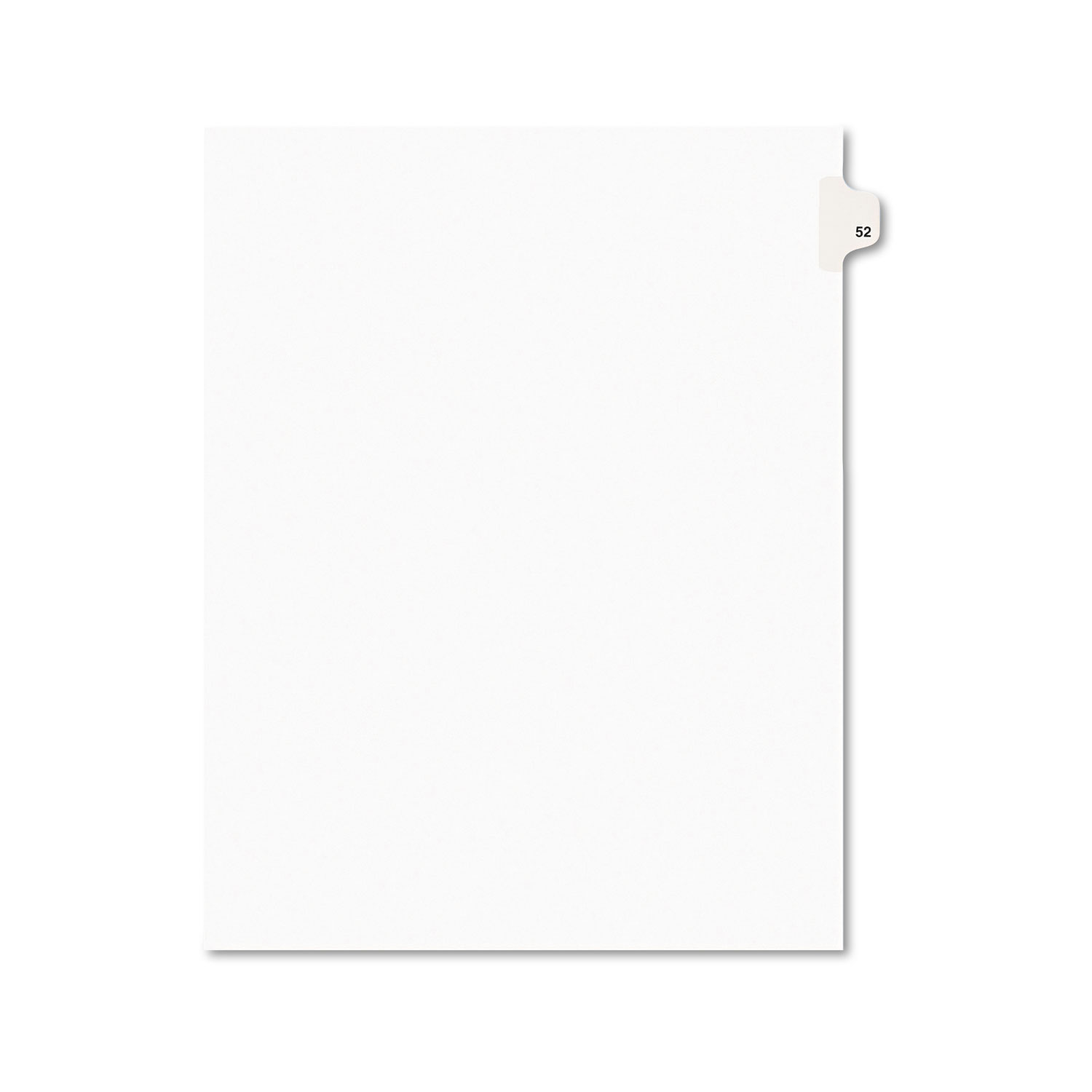  Avery 01052 Preprinted Legal Exhibit Side Tab Index Dividers, Avery Style, 10-Tab, 52, 11 x 8.5, White, 25/Pack (AVE01052) 