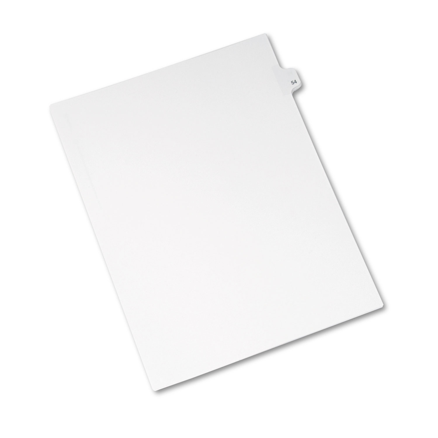 Avery-Style Legal Exhibit Side Tab Divider, Title: 54, Letter, White, 25/Pack