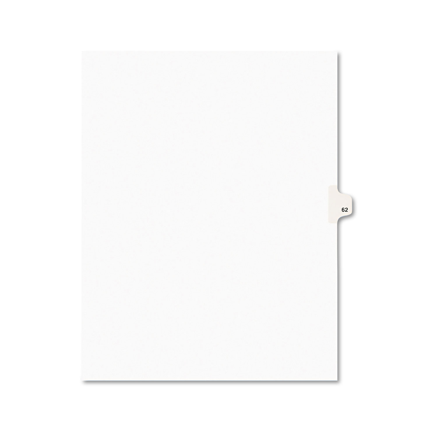  Avery 01062 Preprinted Legal Exhibit Side Tab Index Dividers, Avery Style, 10-Tab, 62, 11 x 8.5, White, 25/Pack (AVE01062) 