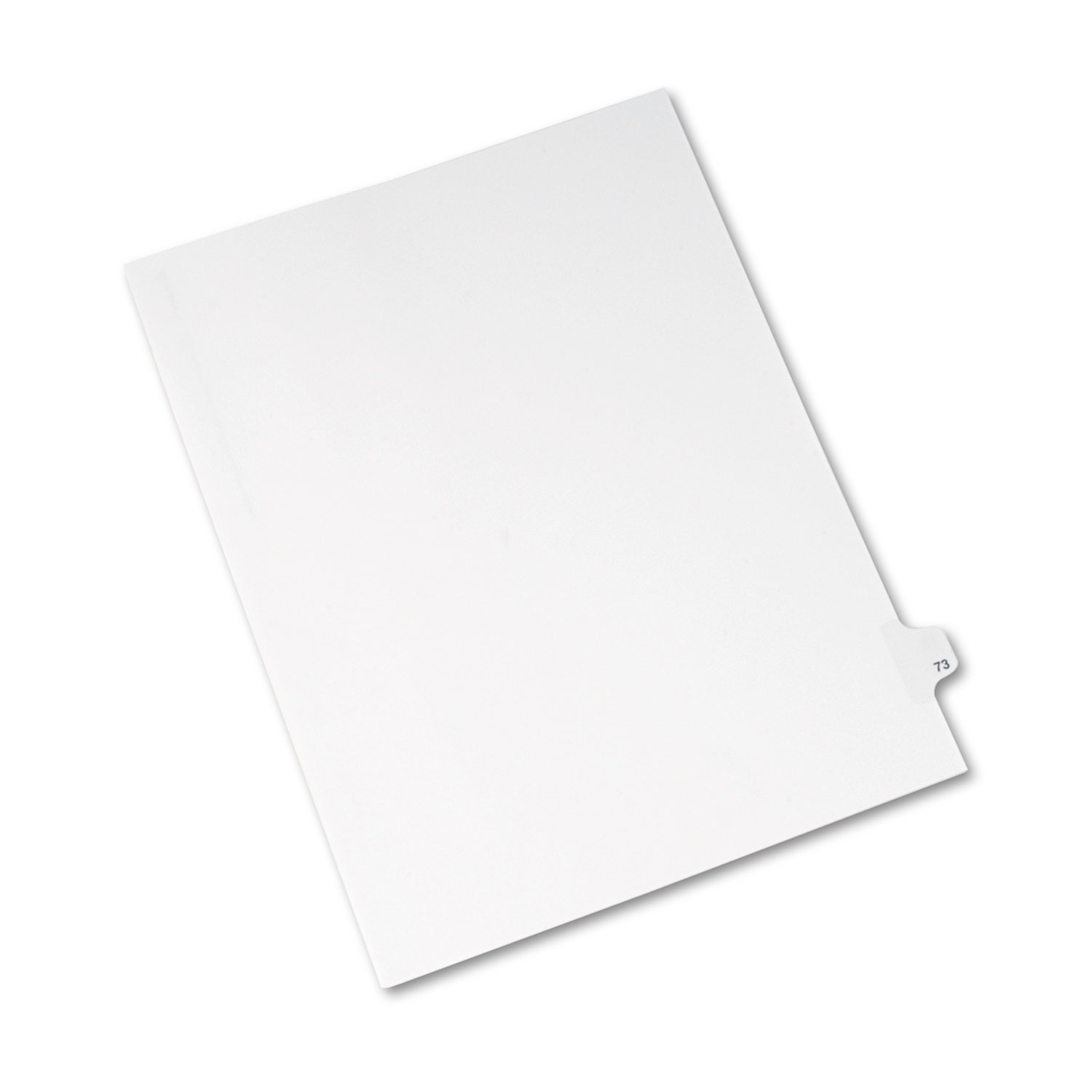 Avery-Style Legal Exhibit Side Tab Divider, Title: 73, Letter, White, 25/Pack