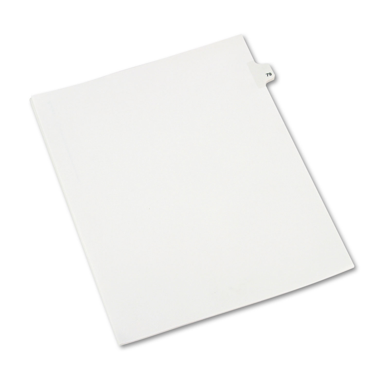 Avery-Style Legal Exhibit Side Tab Divider, Title: 79, Letter, White, 25/Pack