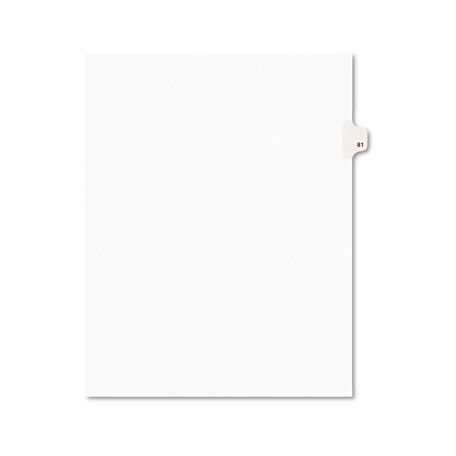  Avery 01081 Preprinted Legal Exhibit Side Tab Index Dividers, Avery Style, 10-Tab, 81, 11 x 8.5, White, 25/Pack (AVE01081) 