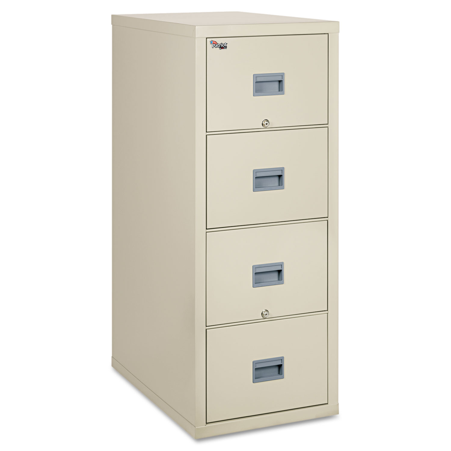 Patriot Insulated Four-Drawer Fire File, 20-3/4w x 31-5/8d x 52-3/4h, Parchment