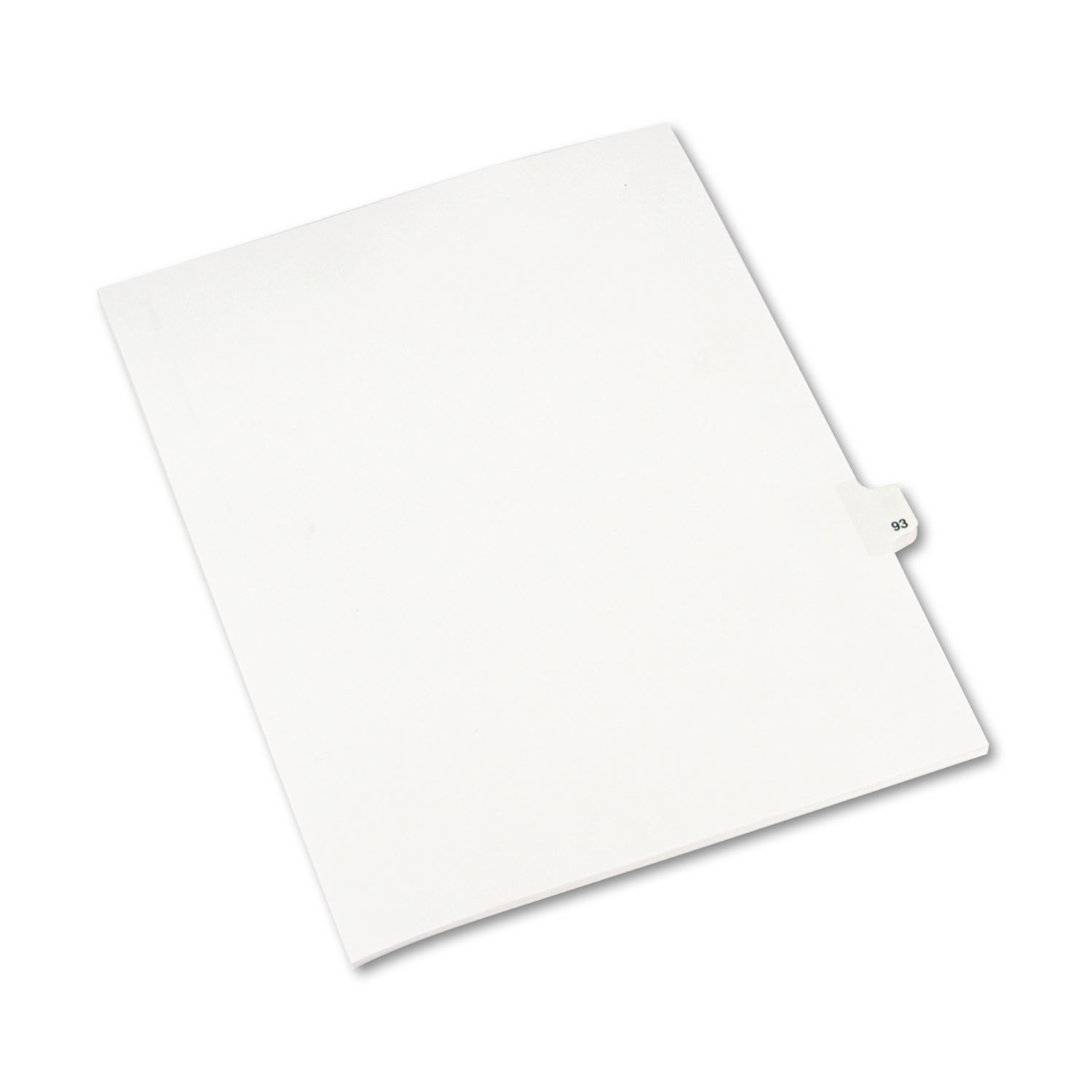 Avery-Style Legal Exhibit Side Tab Divider, Title: 93, Letter, White, 25/Pack