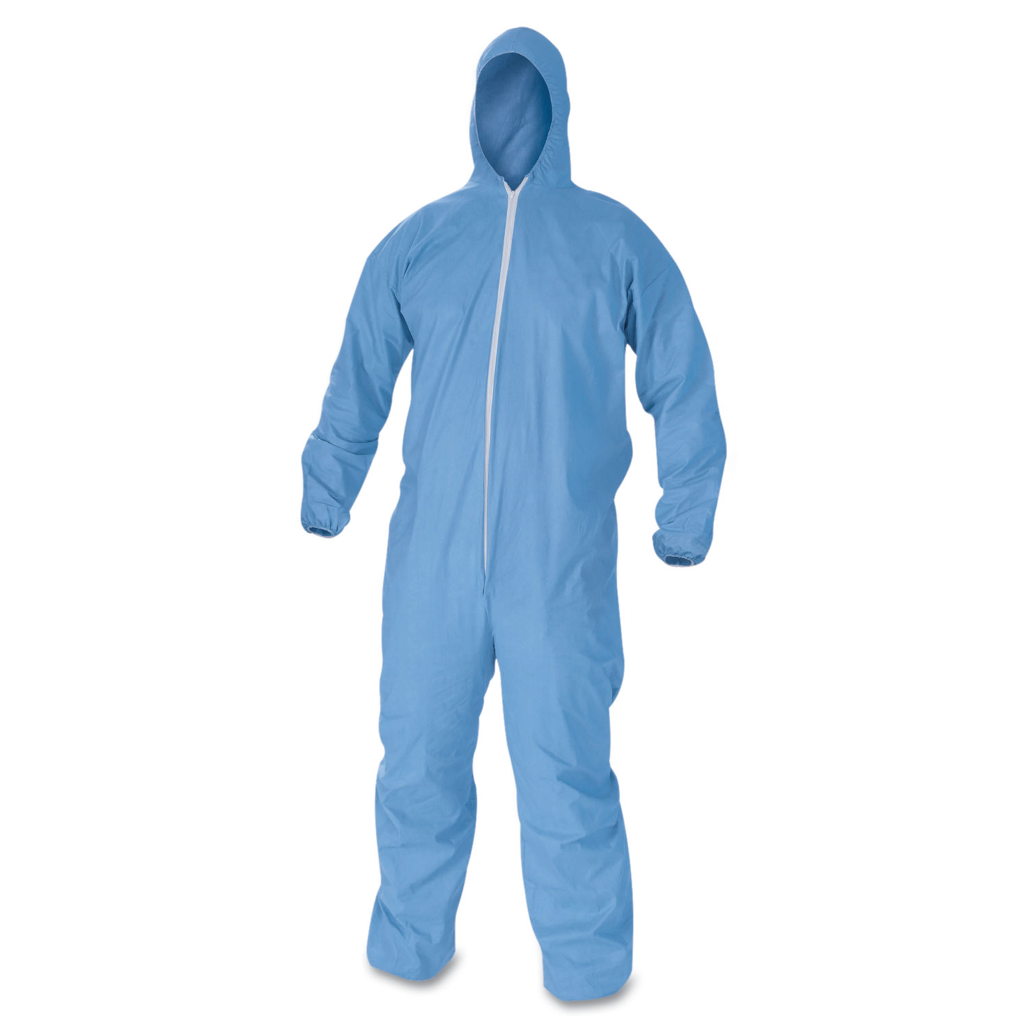 A60 Elastic-Cuff, Ankles & Back Hooded Coveralls, Blue, 2X-Large, 24/Case