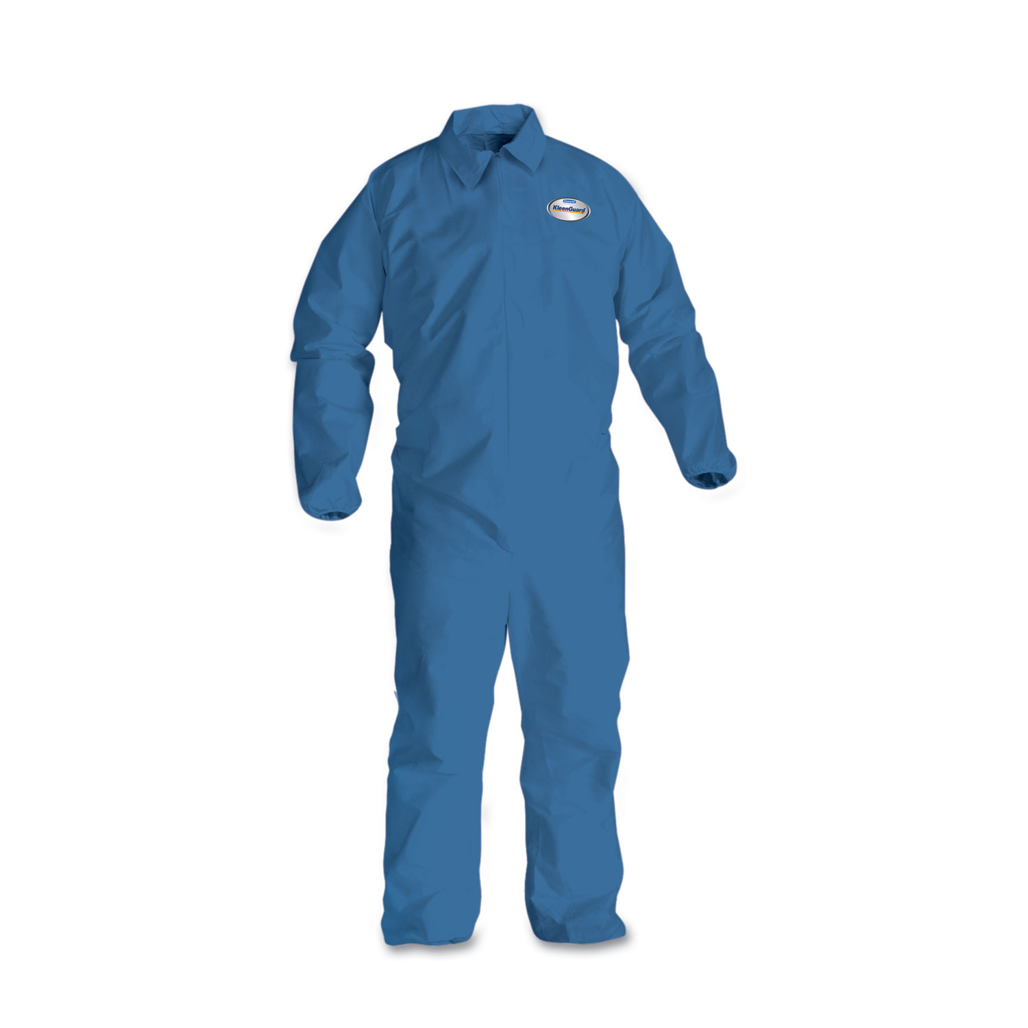 A60 Elastic-Cuff, Ankle & Back Coveralls, Blue, Large, 24/Case