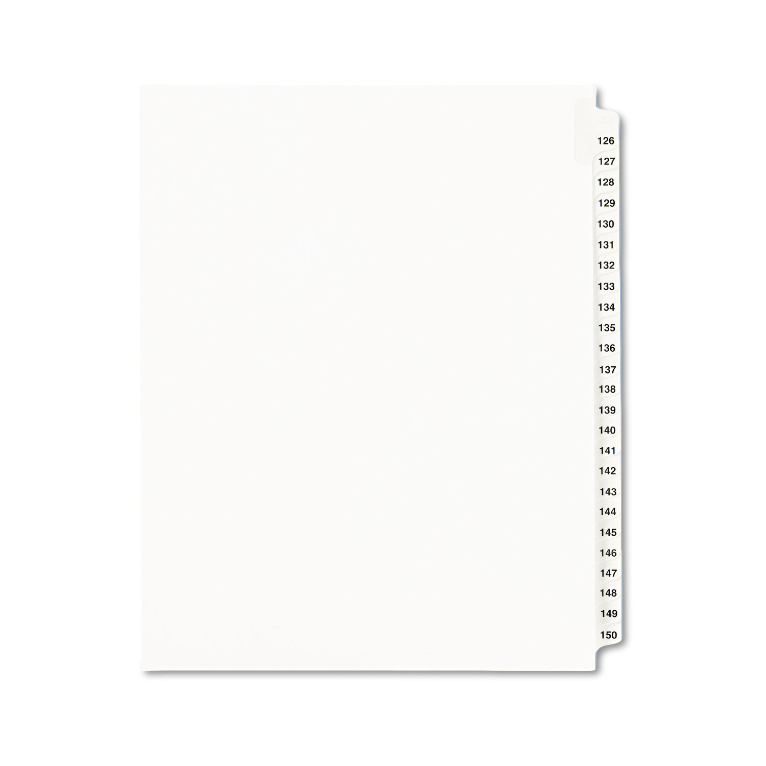  Avery 01335 Preprinted Legal Exhibit Side Tab Index Dividers, Avery Style, 25-Tab, 126 to 150, 11 x 8.5, White, 1 Set (AVE01335) 