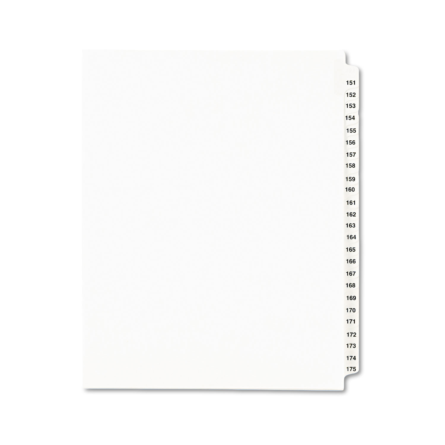  Avery 01336 Preprinted Legal Exhibit Side Tab Index Dividers, Avery Style, 25-Tab, 151 to 175, 11 x 8.5, White, 1 Set (AVE01336) 