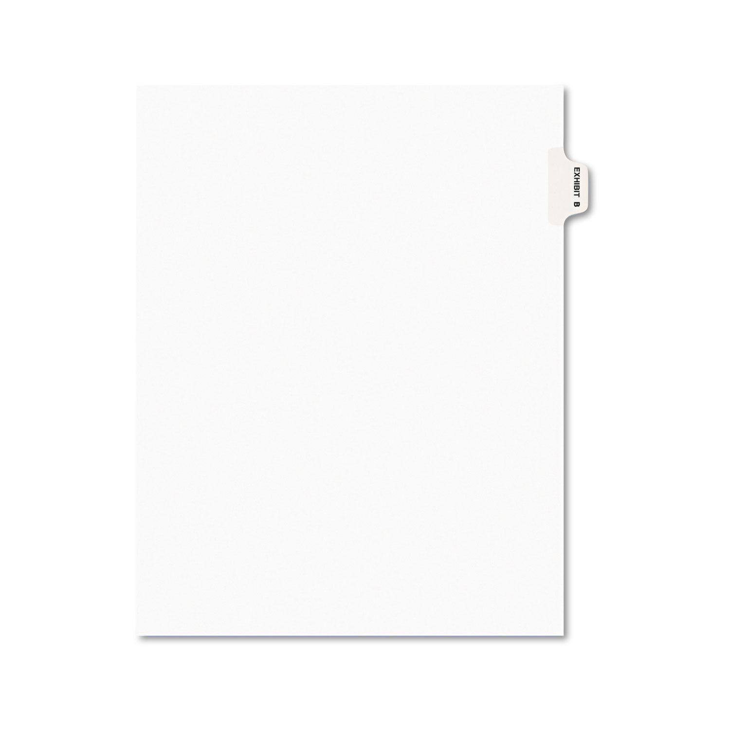  Avery 01372 Avery-Style Preprinted Legal Side Tab Divider, Exhibit B, Letter, White, 25/Pack (AVE01372) 