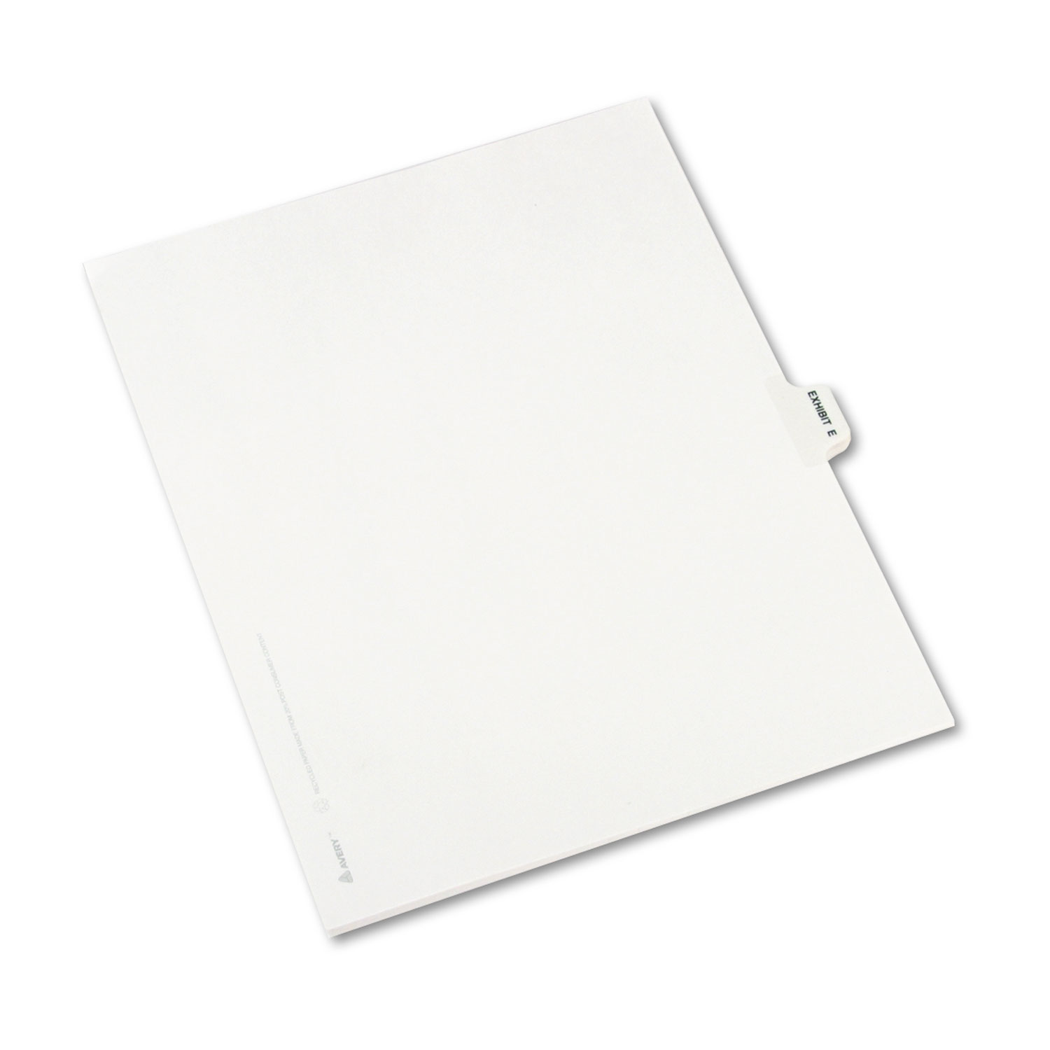Avery-Style Preprinted Legal Side Tab Divider, Exhibit E, Letter, White, 25/Pack