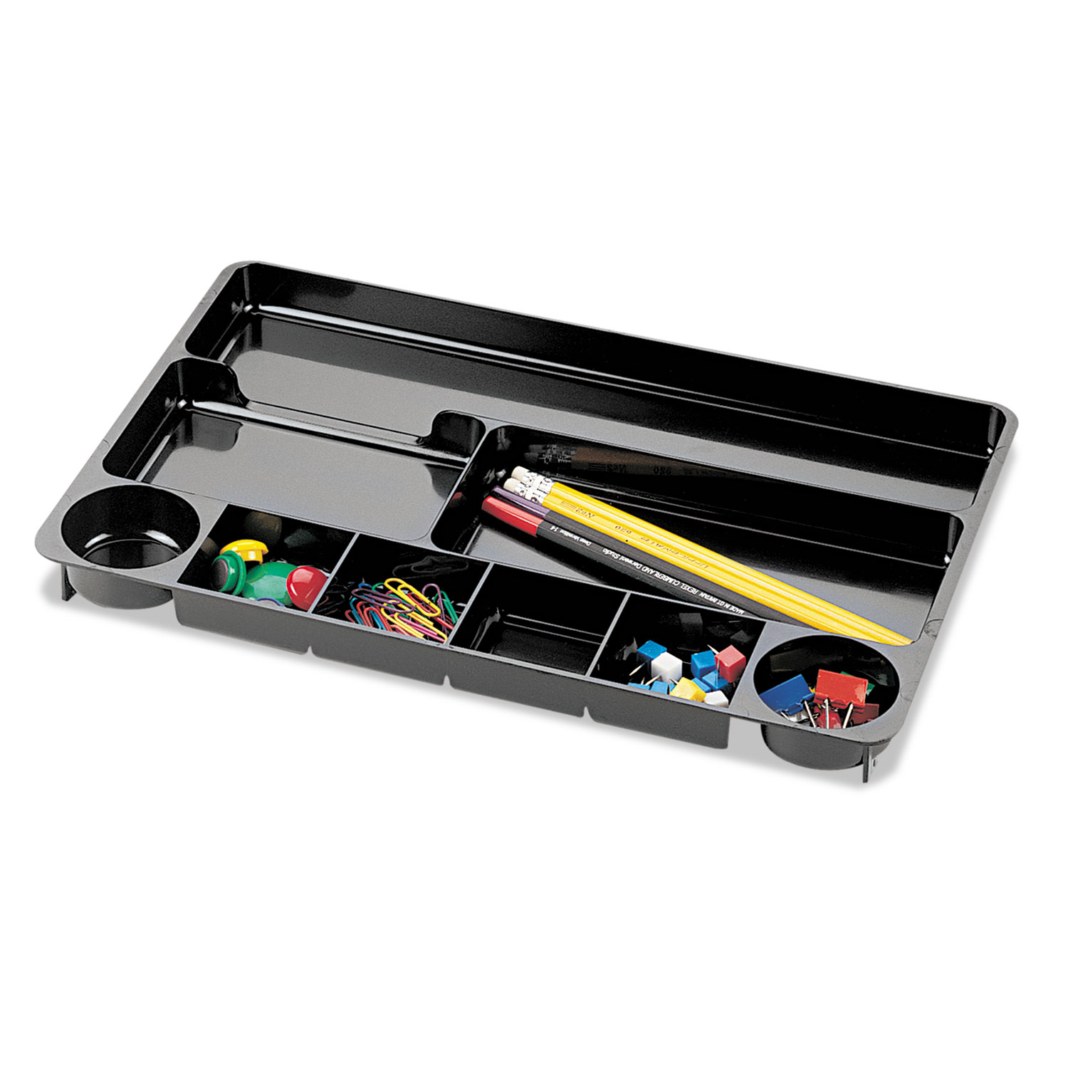  Officemate OIC26032 9 Compartment Recycled Desk Drawer Organizer, Plastic, 14 x 9 x 1 1/8, Black (OIC26032) 