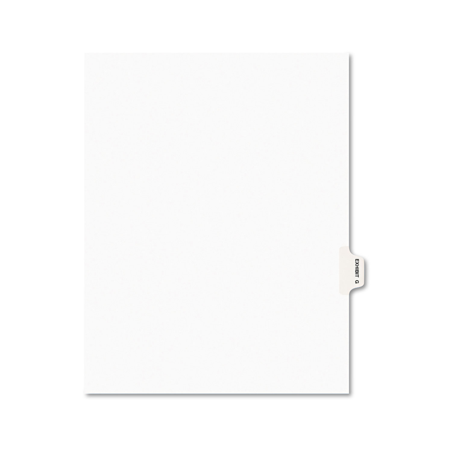  Avery 01377 Avery-Style Preprinted Legal Side Tab Divider, Exhibit G, Letter, White, 25/Pack (AVE01377) 