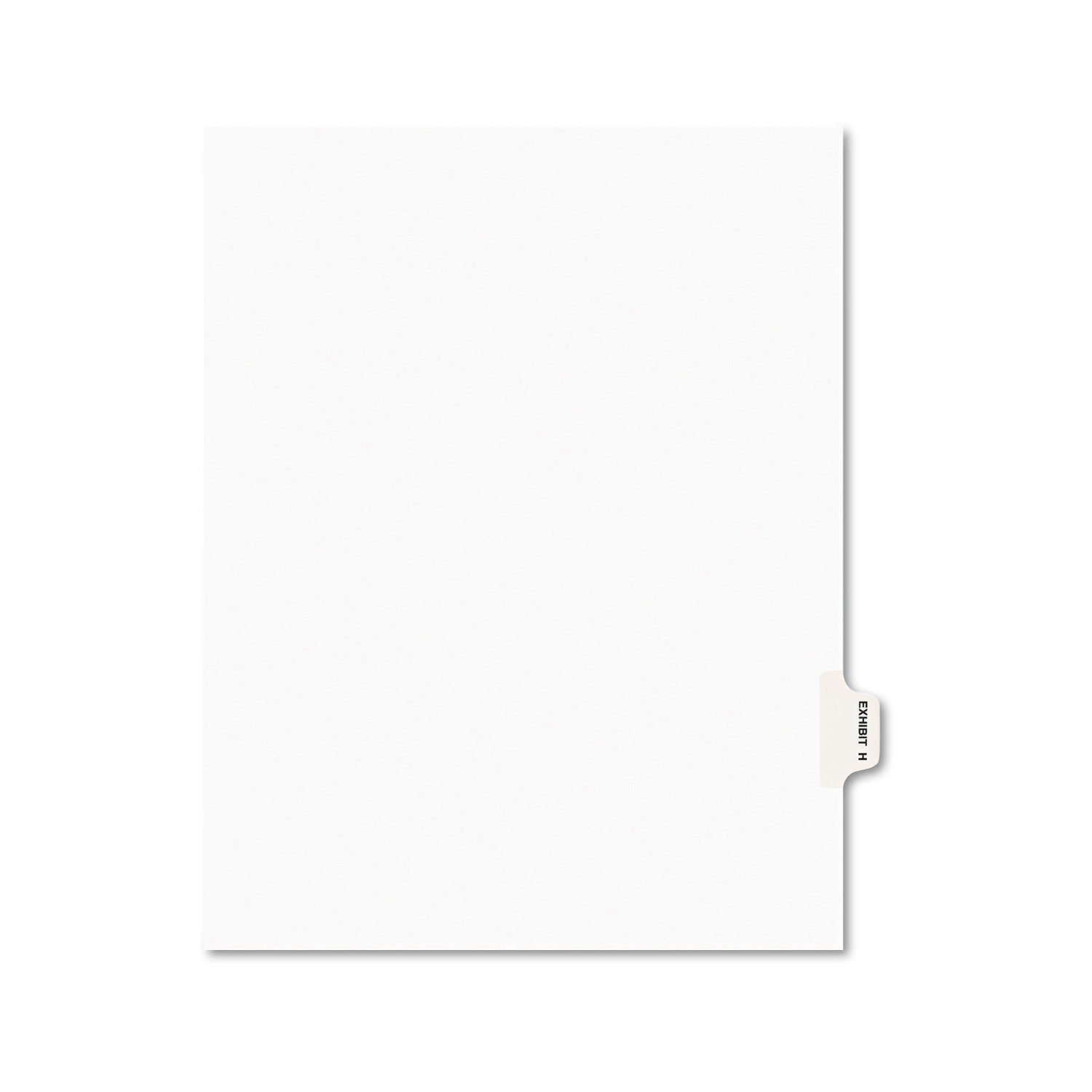  Avery 01378 Avery-Style Preprinted Legal Side Tab Divider, Exhibit H, Letter, White, 25/Pack (AVE01378) 
