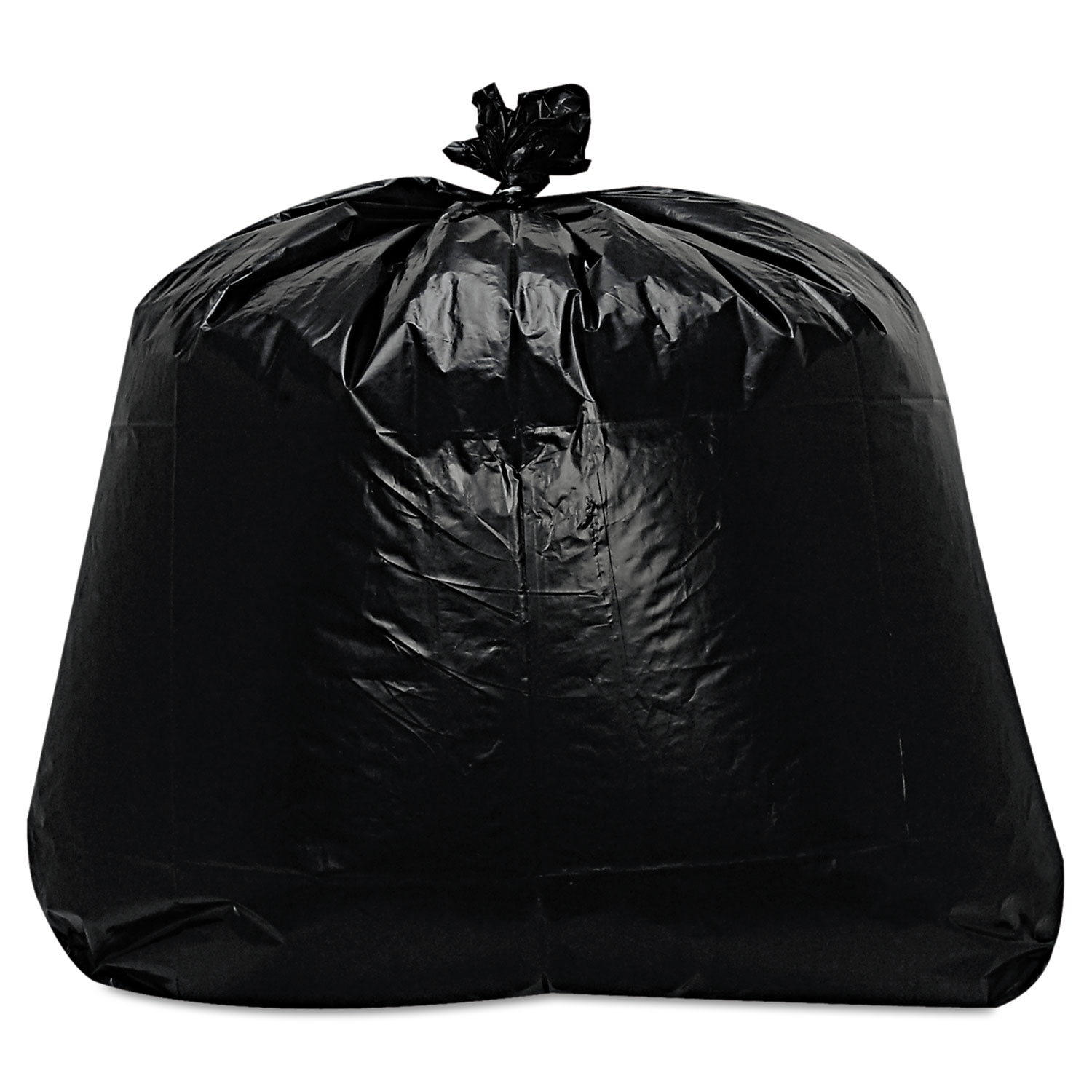 16 Gallon Black Garbage Bags, 24x32, 0.7mil, 500 Bags (TRNML2432)