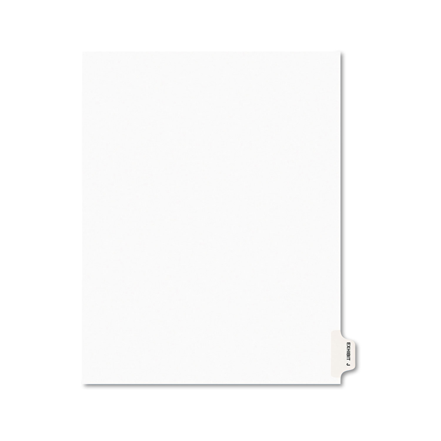  Avery 01380 Avery-Style Preprinted Legal Side Tab Divider, Exhibit J, Letter, White, 25/Pack (AVE01380) 