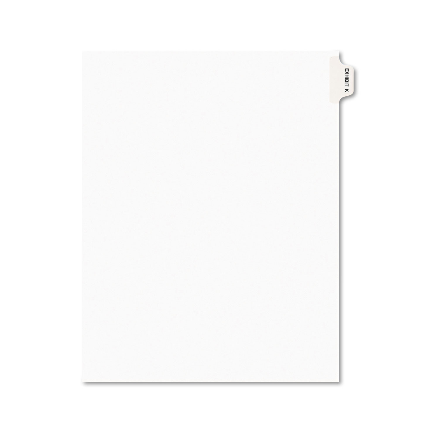  Avery 01381 Avery-Style Preprinted Legal Side Tab Divider, Exhibit K, Letter, White, 25/Pack (AVE01381) 