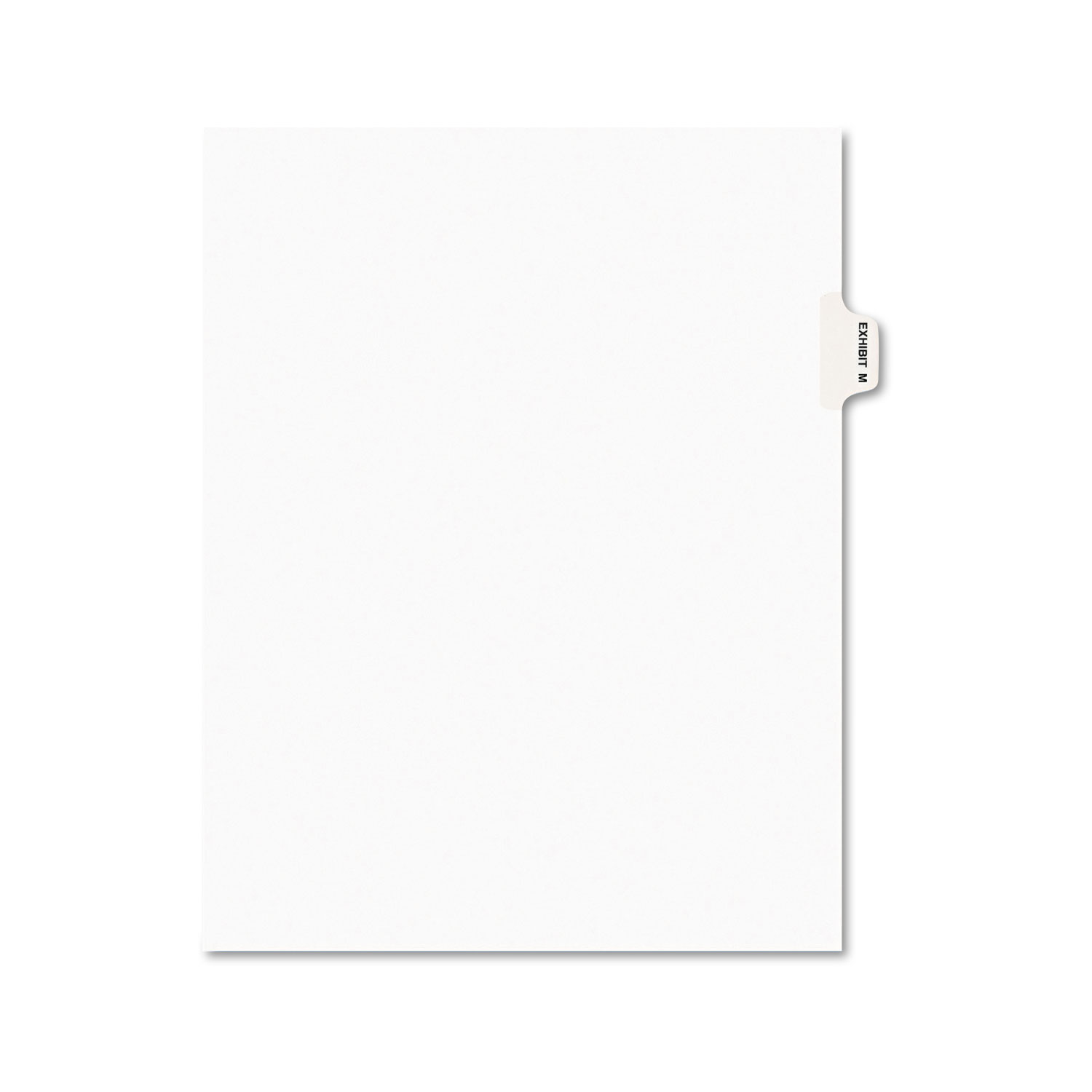  Avery 01383 Avery-Style Preprinted Legal Side Tab Divider, Exhibit M, Letter, White, 25/Pack (AVE01383) 