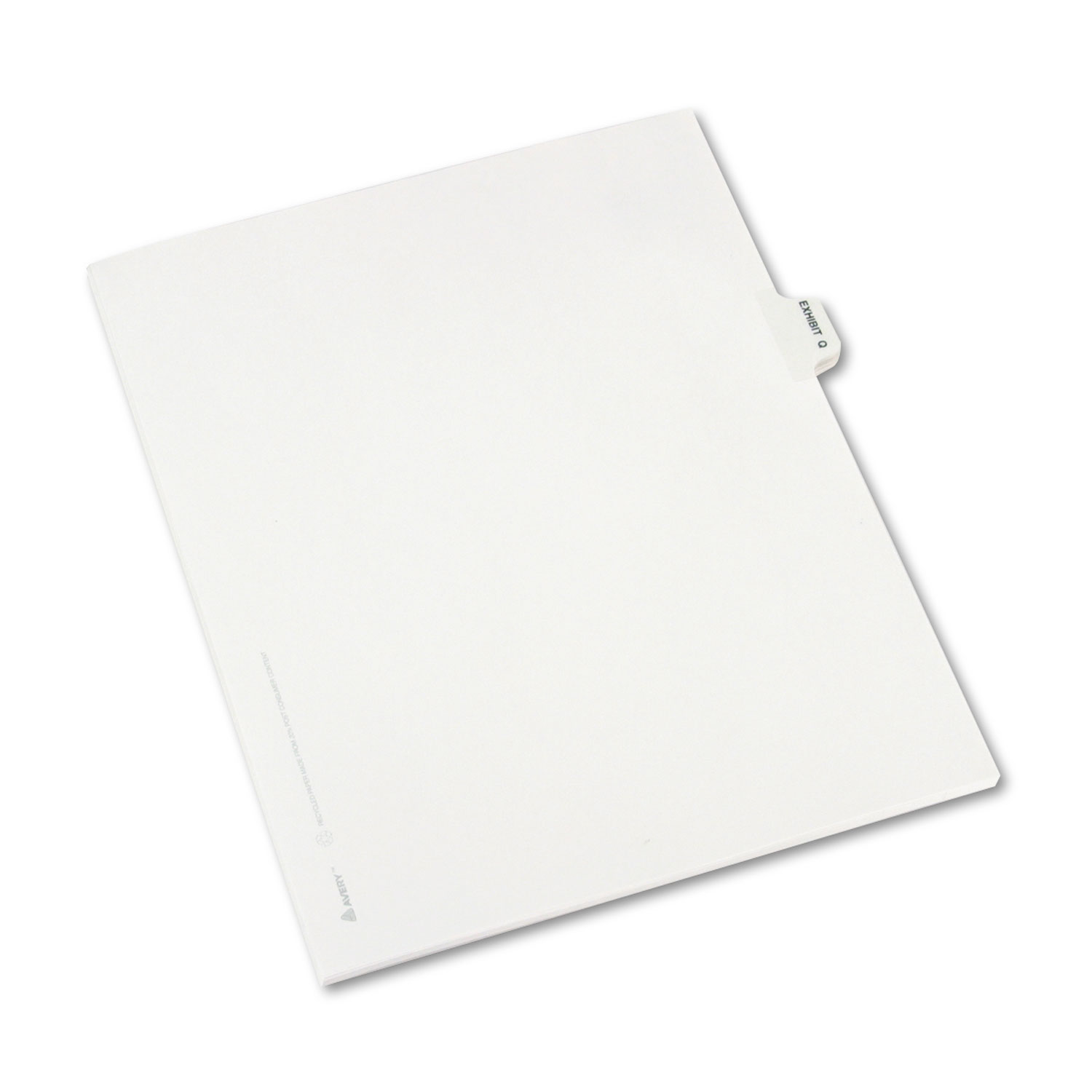 Avery-Style Preprinted Legal Side Tab Divider, Exhibit Q, Letter, White, 25/Pack