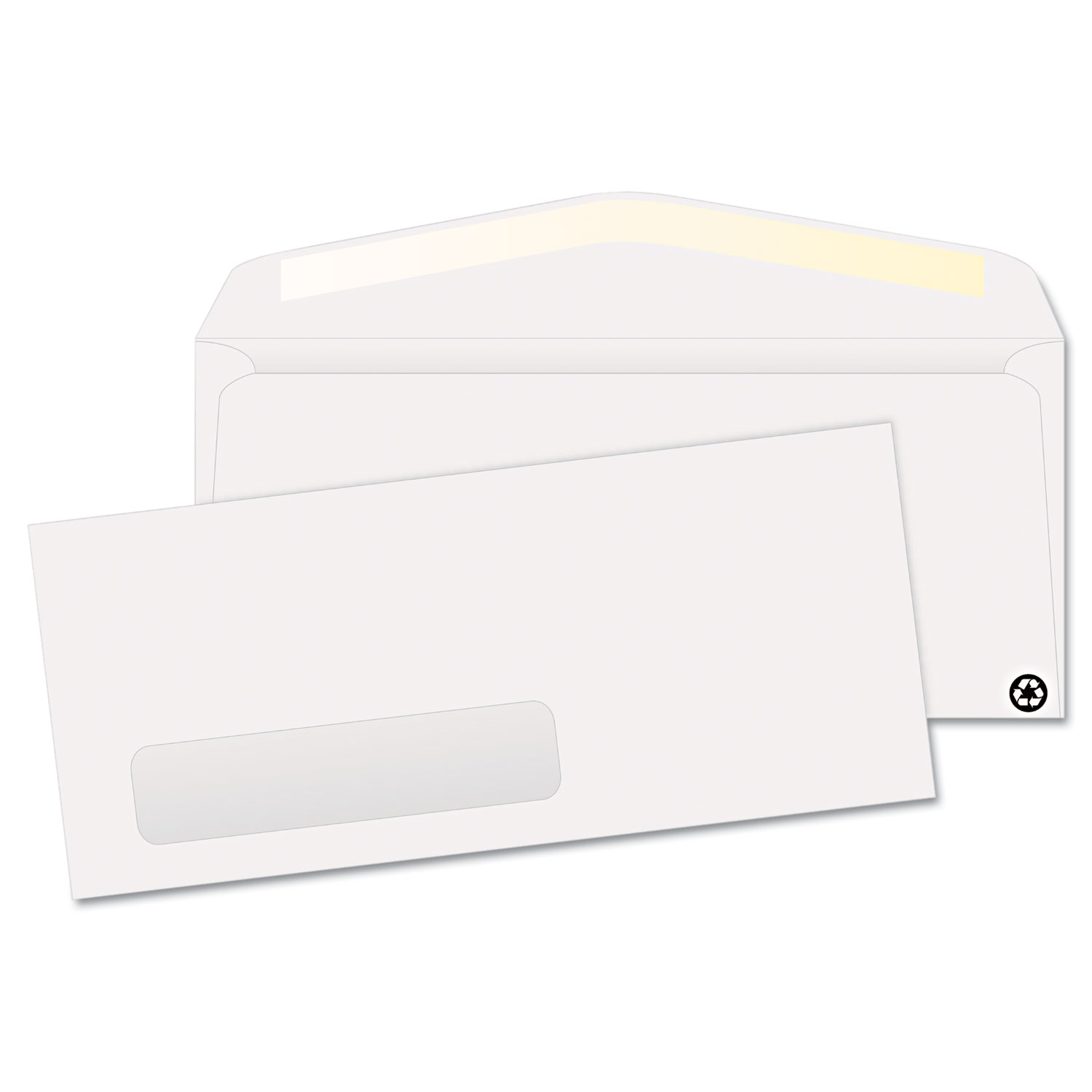  Quality Park QUA21316 Window Envelope, #10, Commercial Flap, Gummed Closure, 4.13 x 9.5, White, 500/Box (QUA21316) 