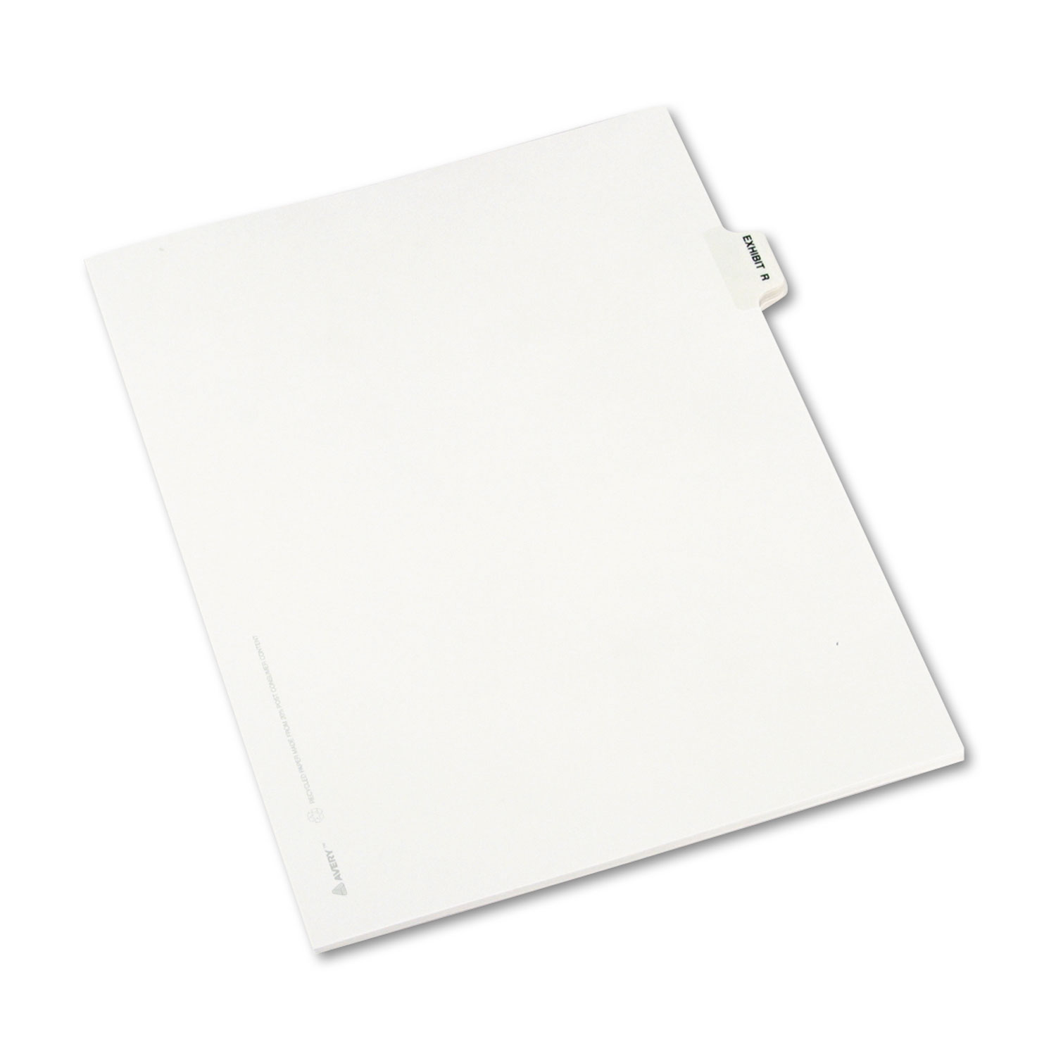 Avery-Style Preprinted Legal Side Tab Divider, Exhibit R, Letter, White, 25/Pack
