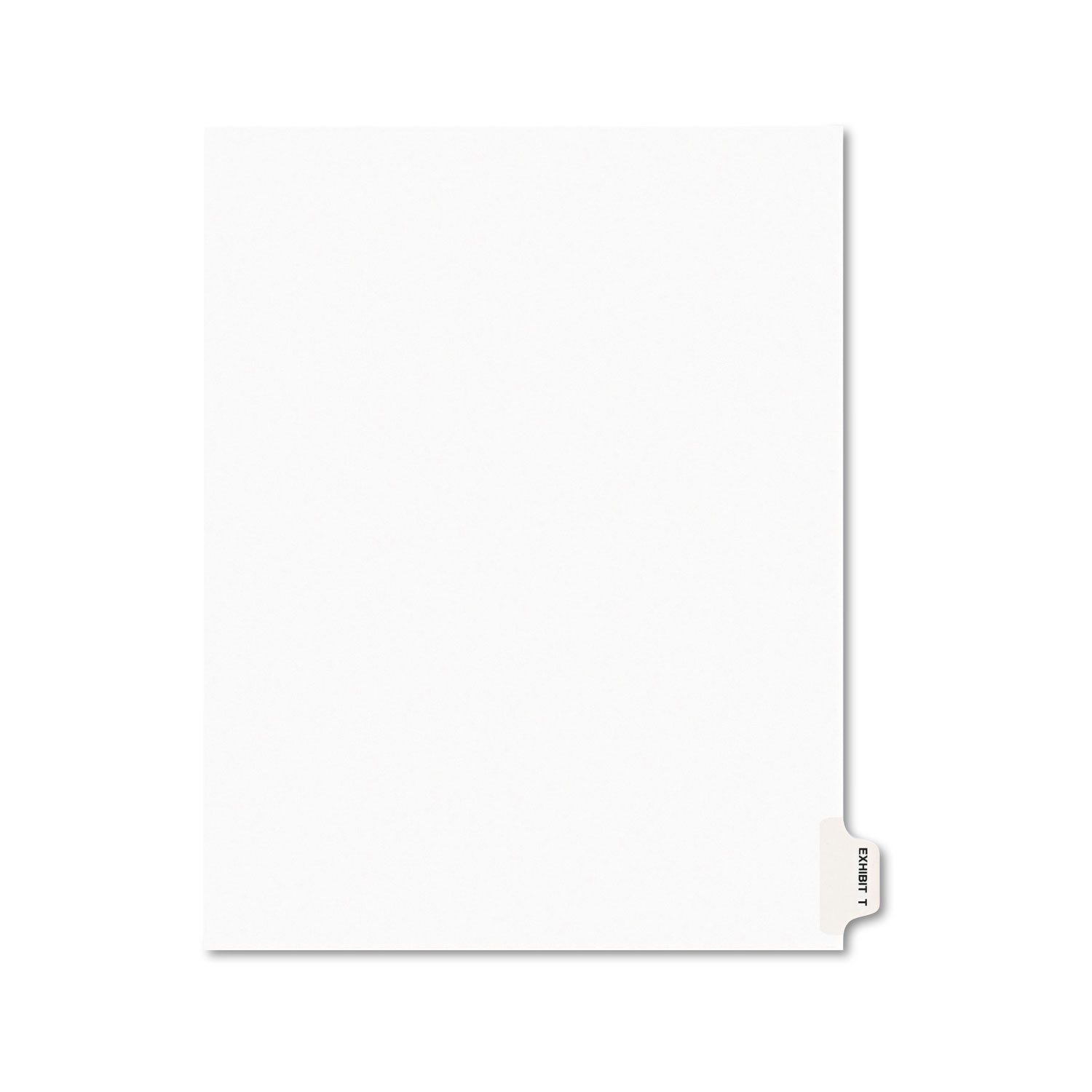  Avery 01390 Avery-Style Preprinted Legal Side Tab Divider, Exhibit T, Letter, White, 25/Pack (AVE01390) 